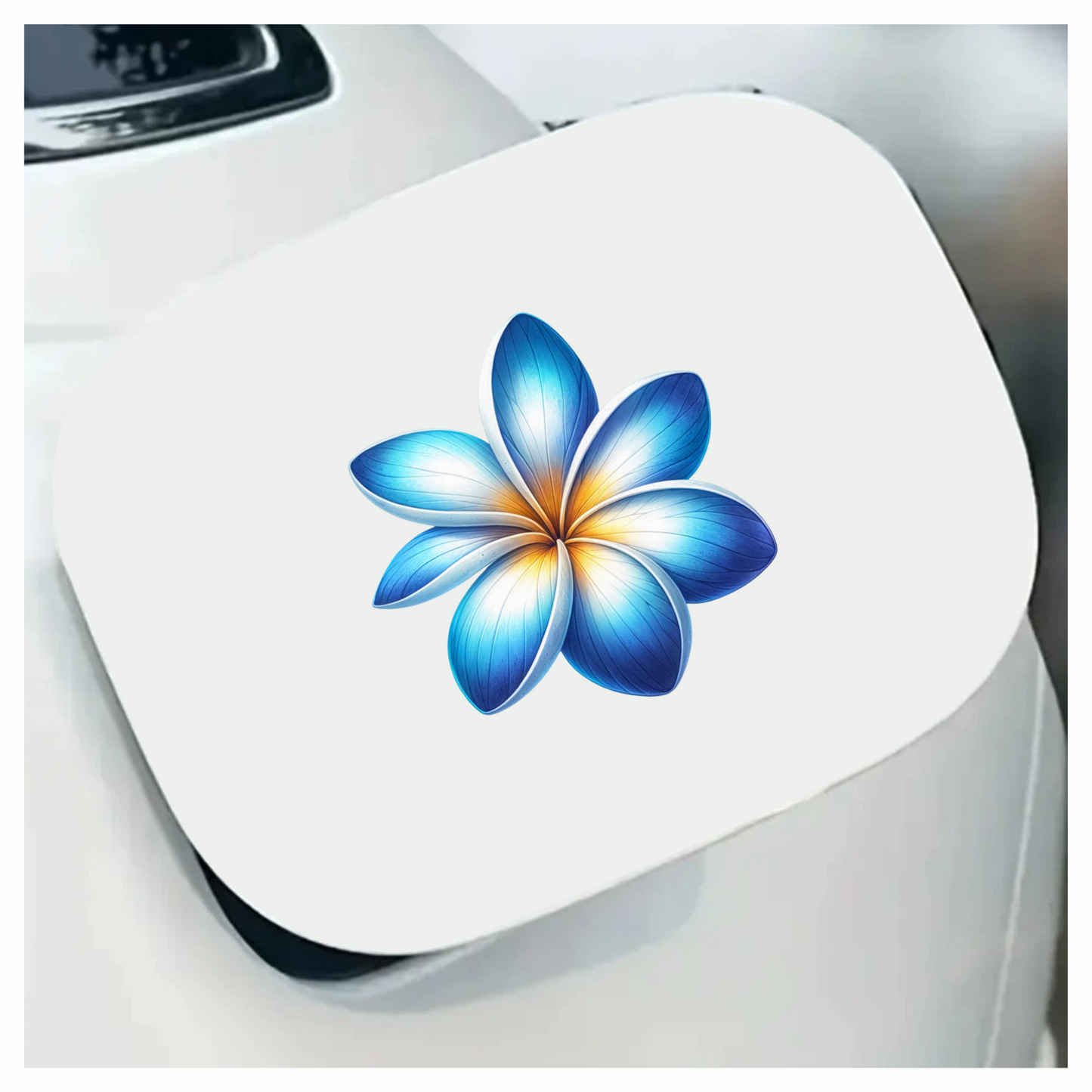 Blue White Yellow Gradient Flower Vinyl Sticker Decal