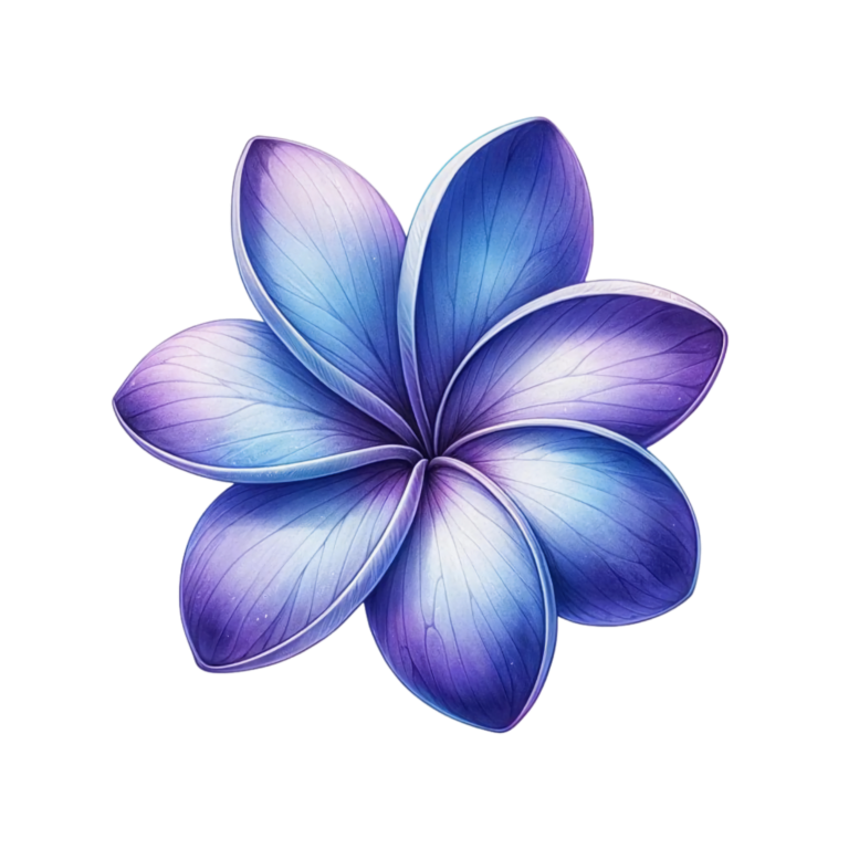Blue Purple Gradient Flower Blossom Vinyl Sticker Decal