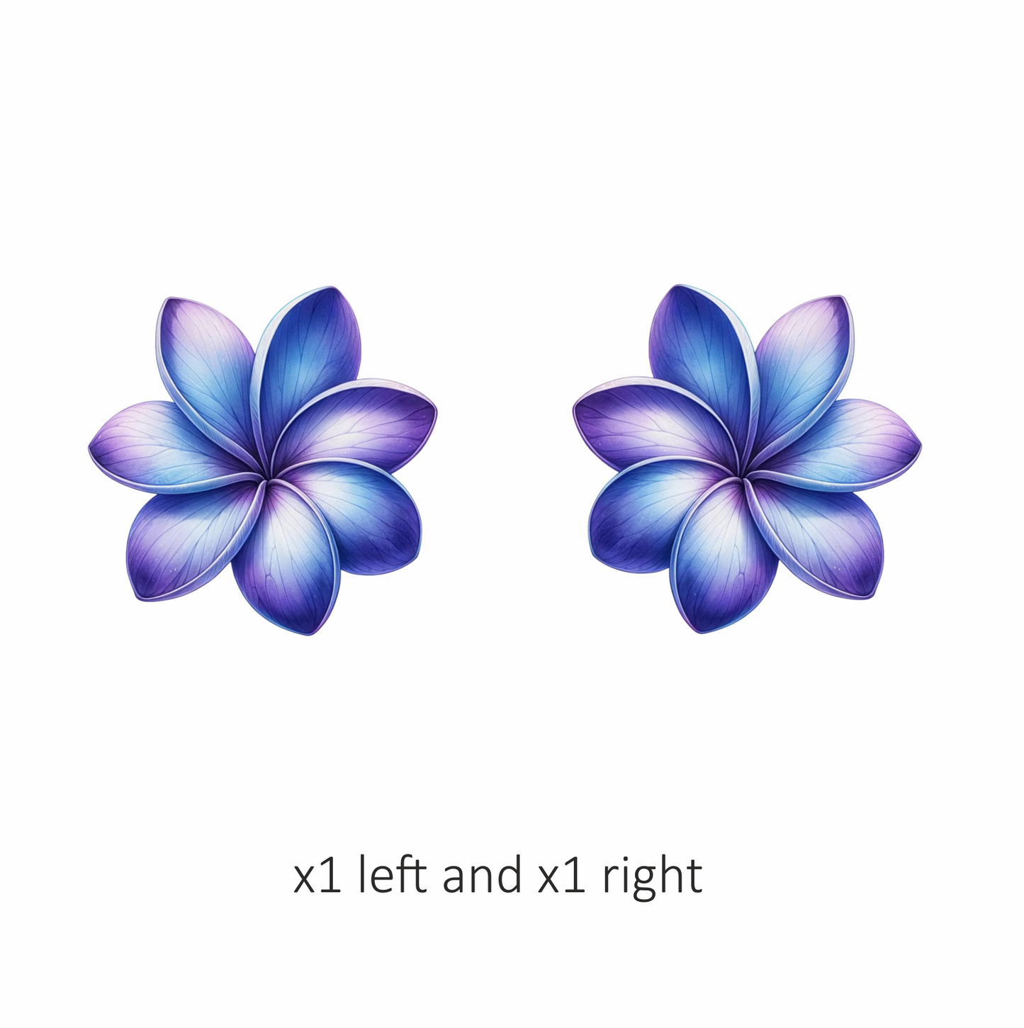 Blue Purple Gradient Flower Blossom Vinyl Sticker Decal