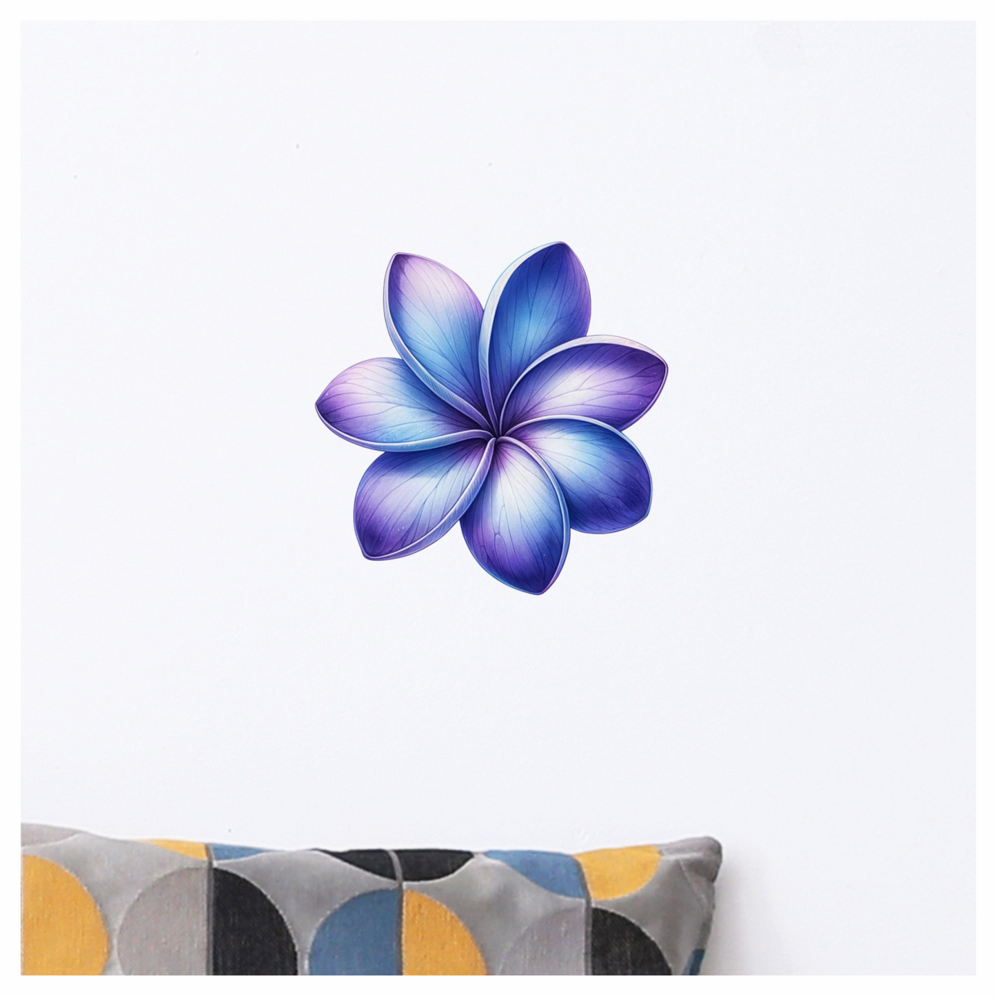 Blue Purple Gradient Flower Blossom Vinyl Sticker Decal