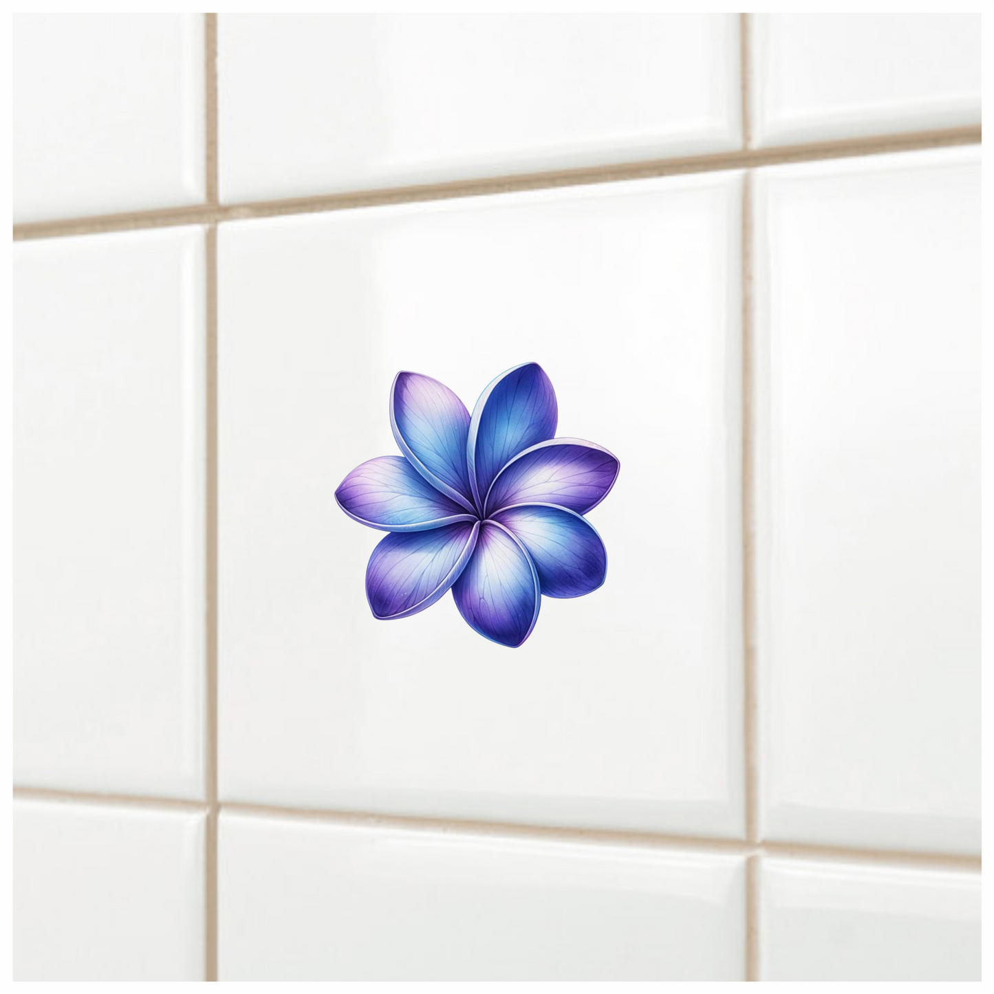 Blue Purple Gradient Flower Blossom Vinyl Sticker Decal