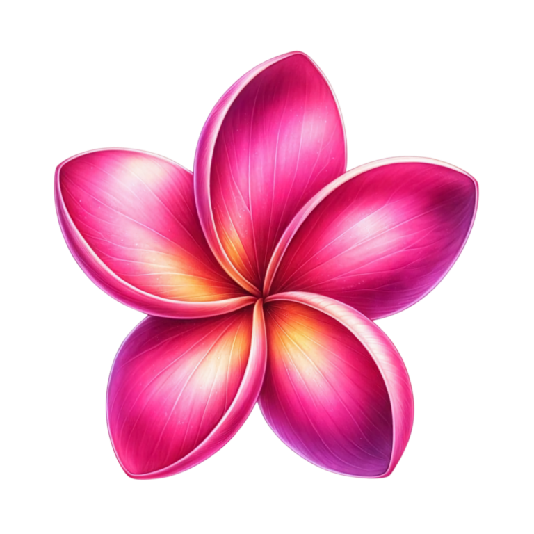 Pink Five Petal Flower Design Vinyl Sticker Decal
