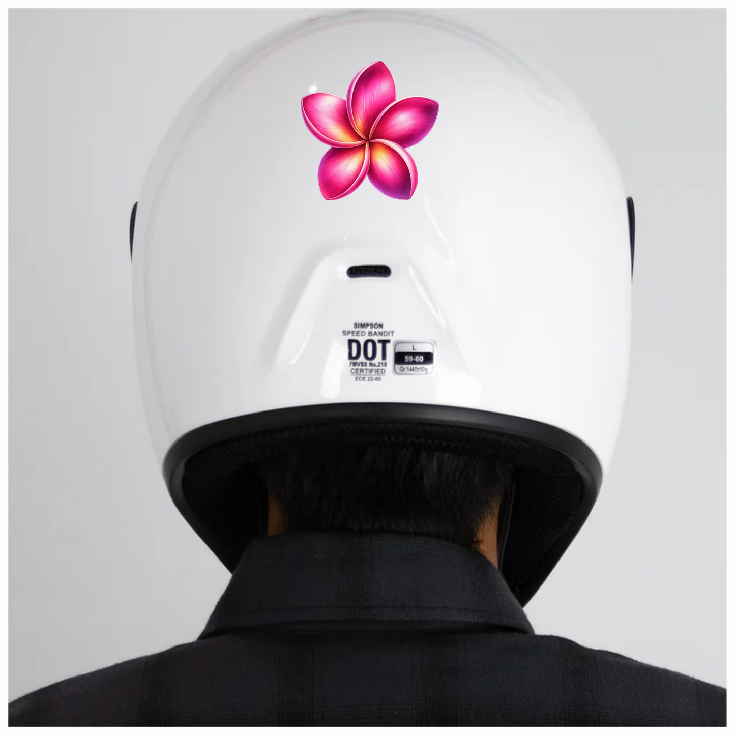 Pink Five Petal Flower Design Vinyl Sticker Decal
