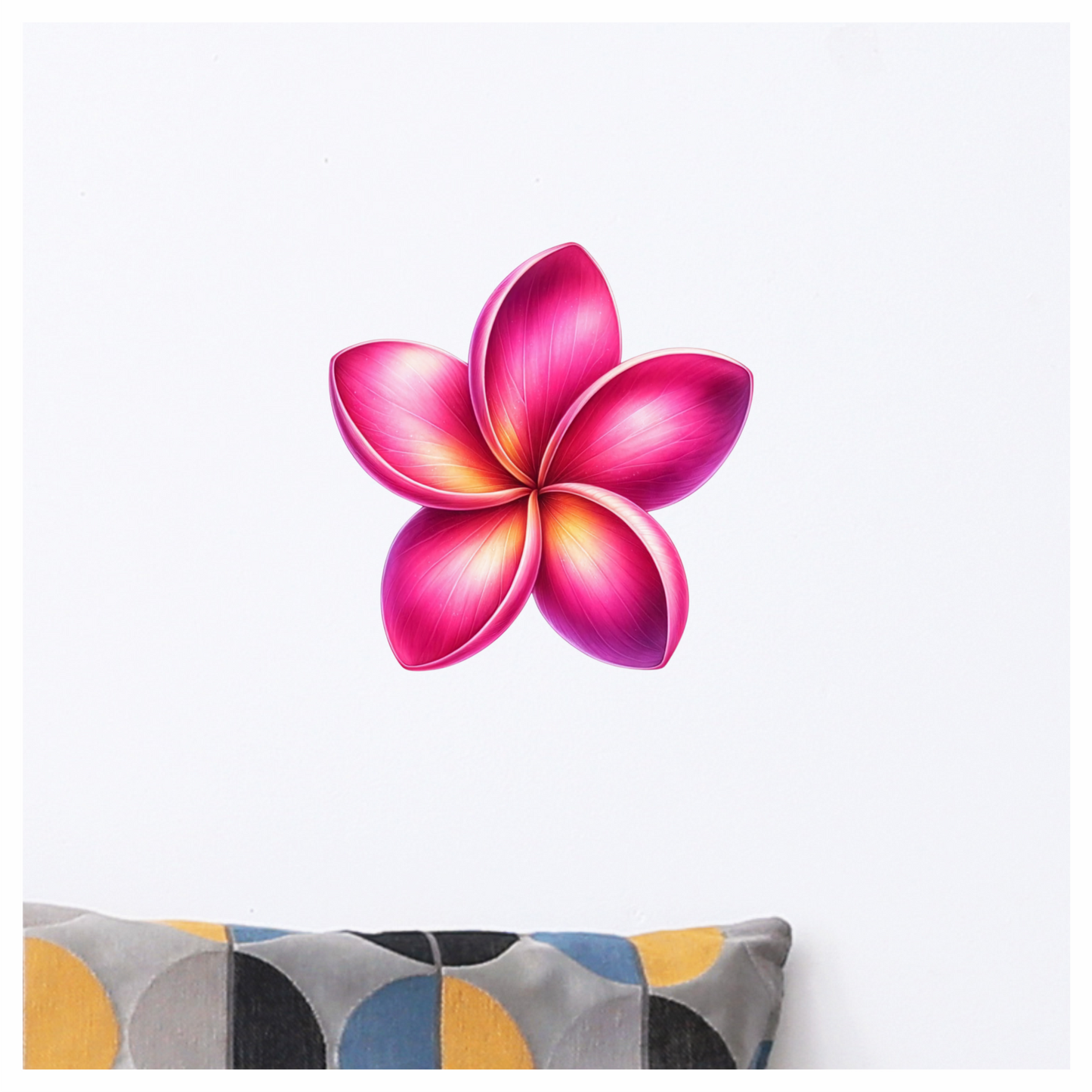 Pink Five Petal Flower Design Vinyl Sticker Decal