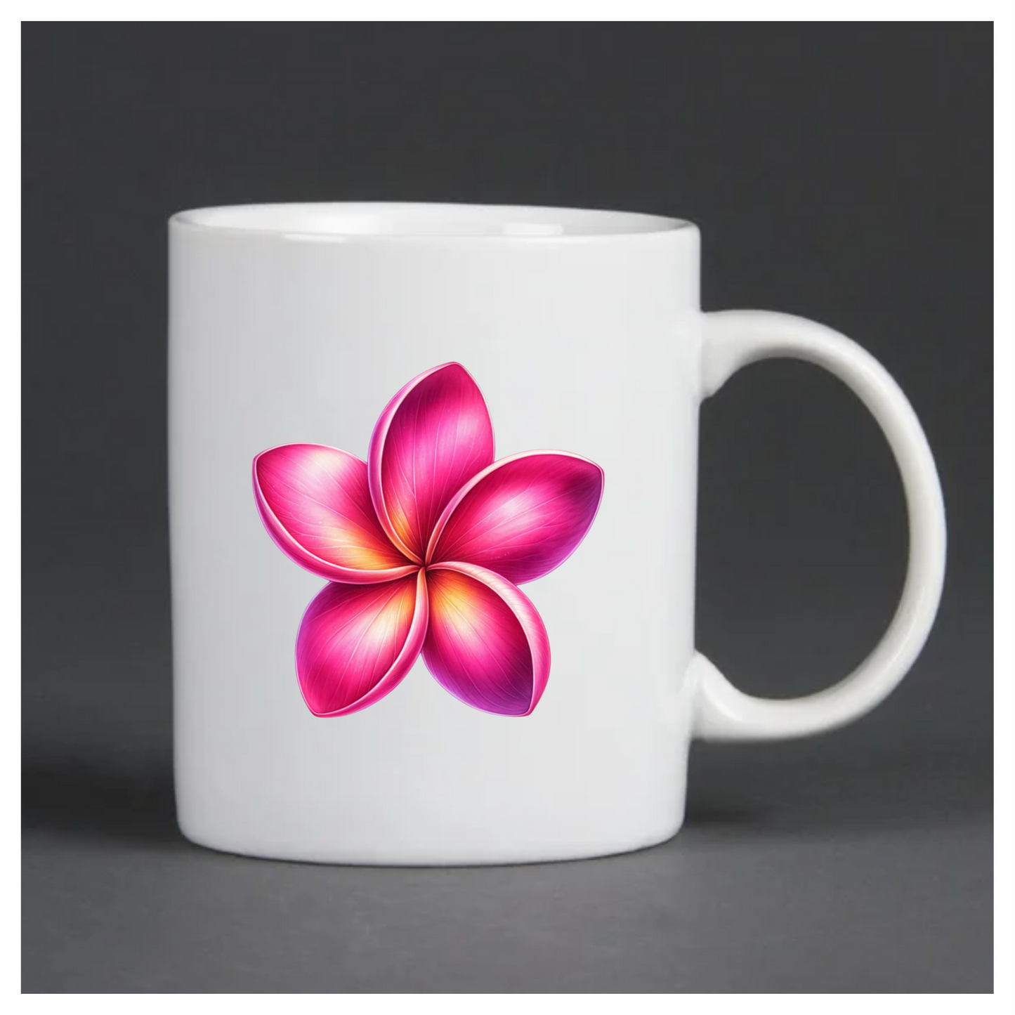 Pink Five Petal Flower Design Vinyl Sticker Decal