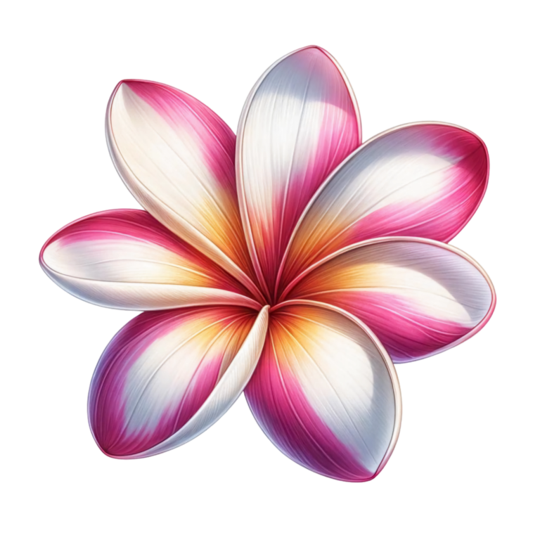 Pink White Yellow Tropical Flower Vinyl Sticker Decal