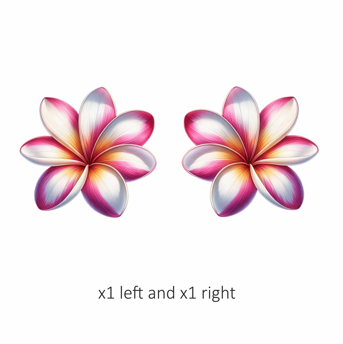 Pink White Yellow Tropical Flower Vinyl Sticker Decal