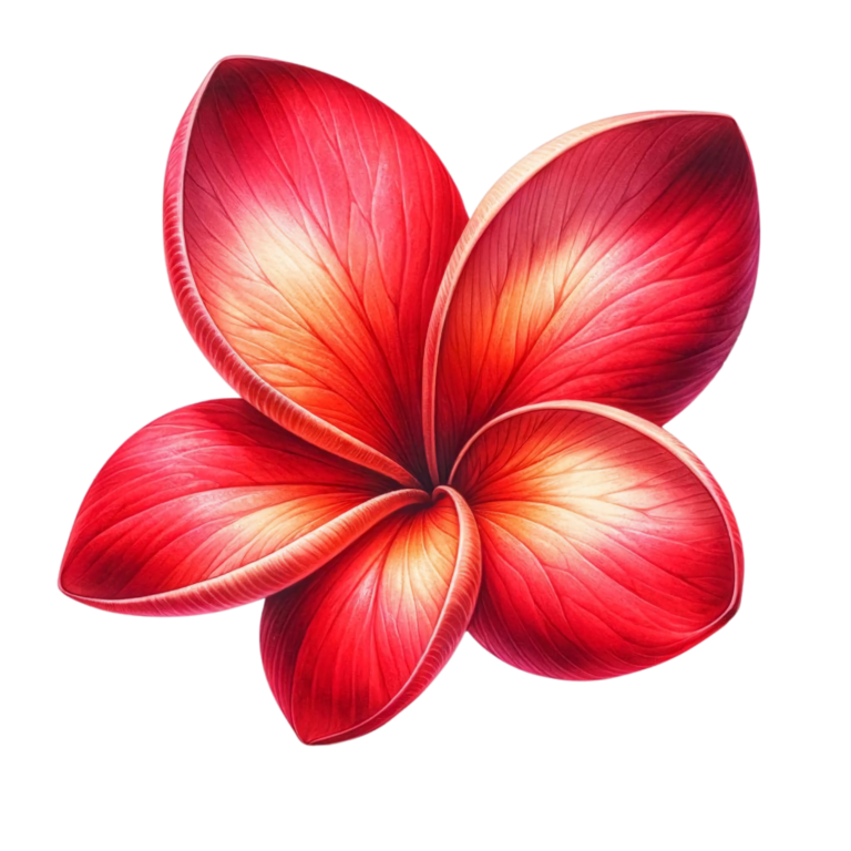 Red Flower Five Petals Vinyl Sticker Decal