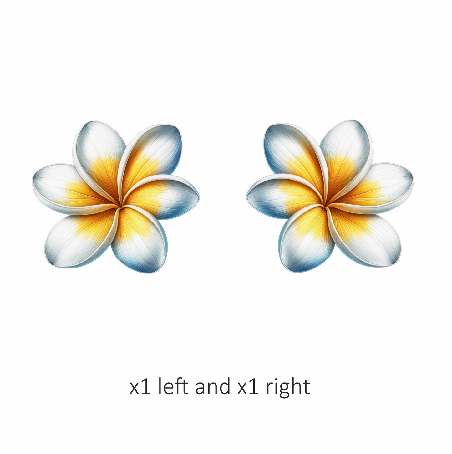 White Yellow Blue Petal Flower Vinyl Sticker Decal