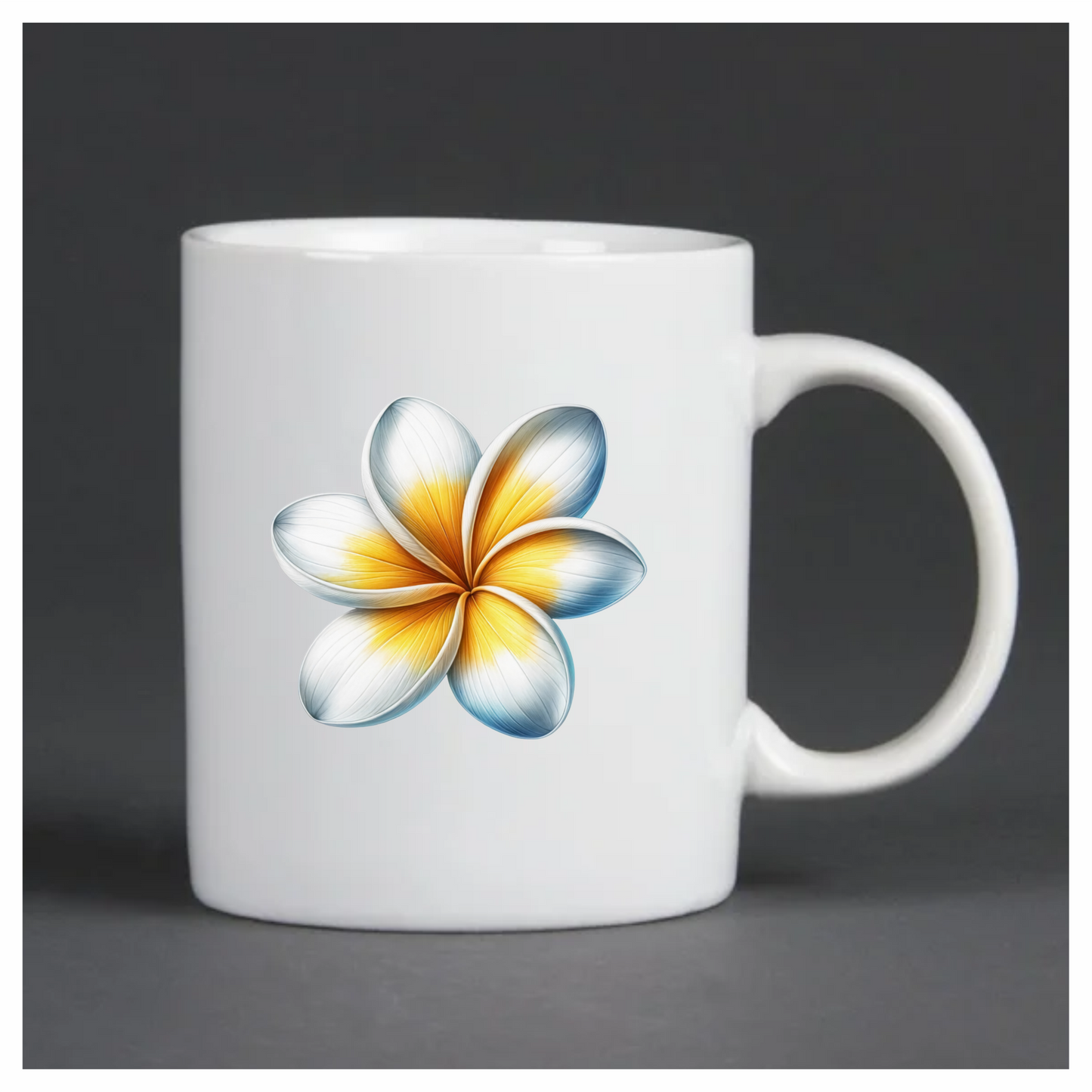 White Yellow Blue Petal Flower Vinyl Sticker Decal