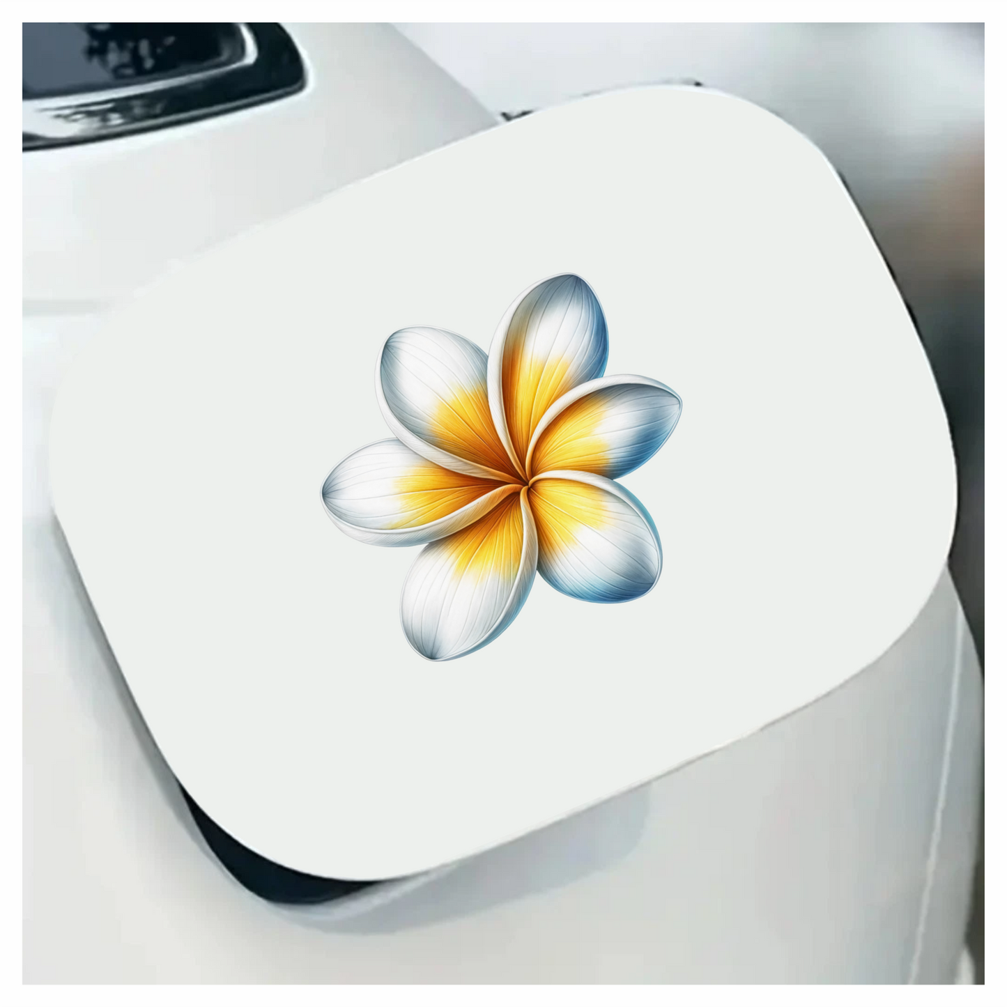 White Yellow Blue Petal Flower Vinyl Sticker Decal