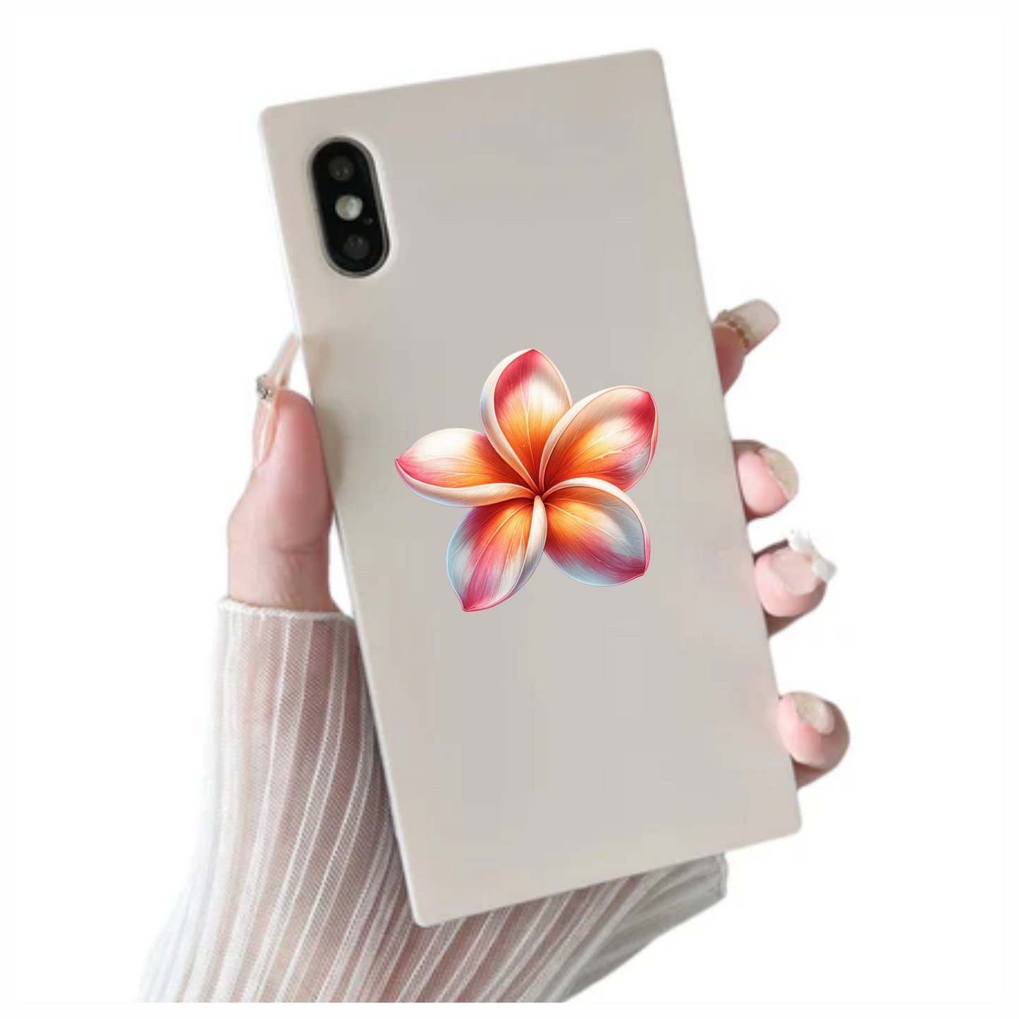 Red Orange White Yellow Pink Flower Vinyl Sticker Decal