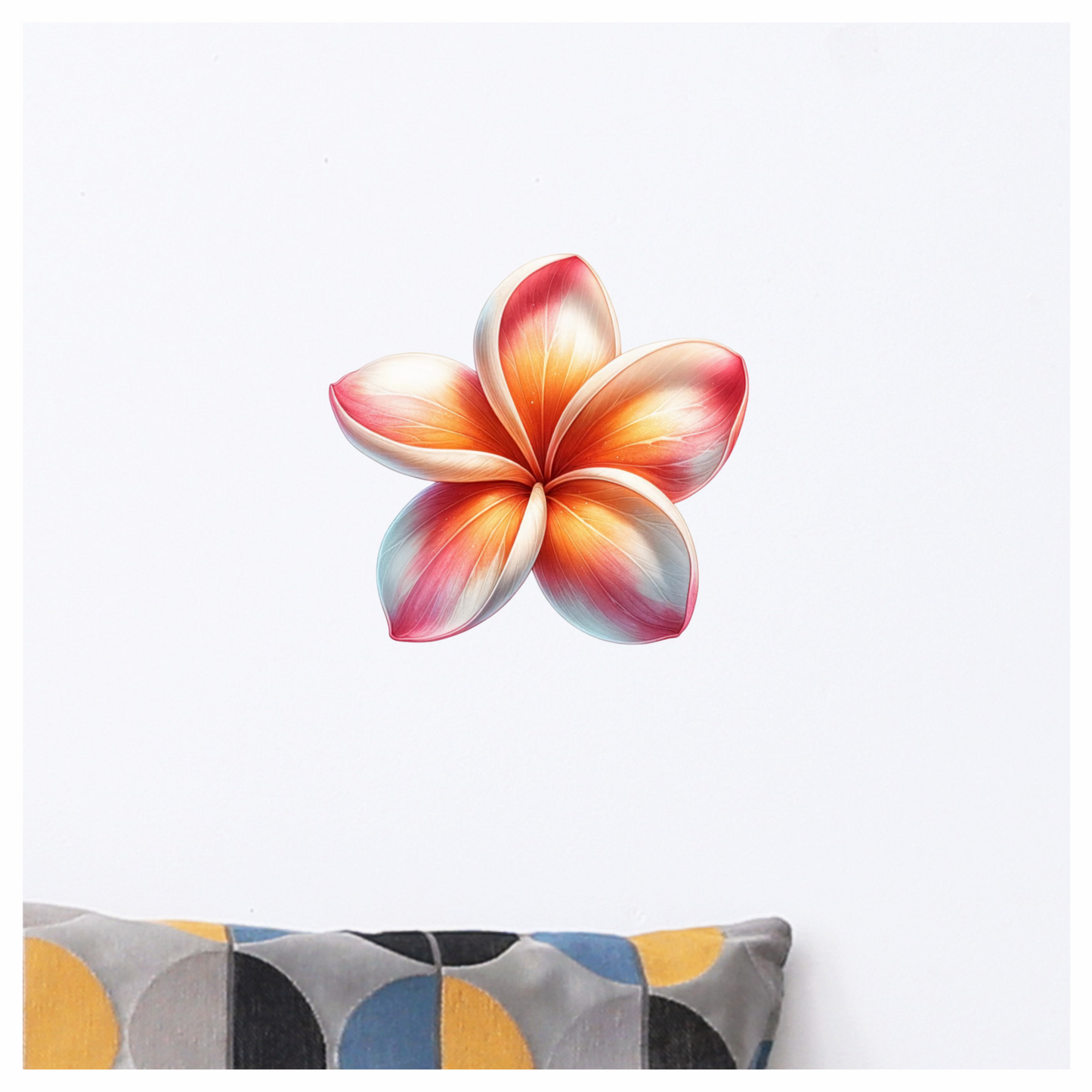 Red Orange White Yellow Pink Flower Vinyl Sticker Decal