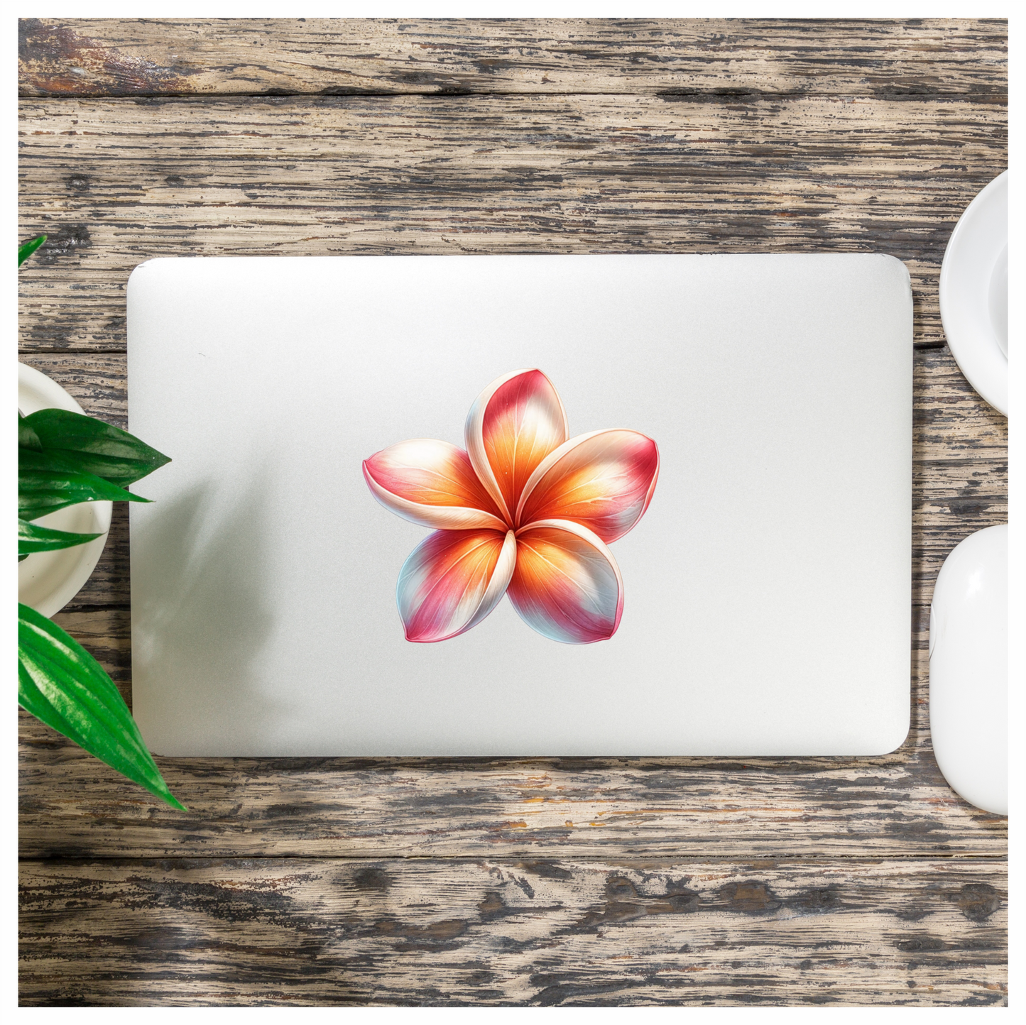 Red Orange White Yellow Pink Flower Vinyl Sticker Decal