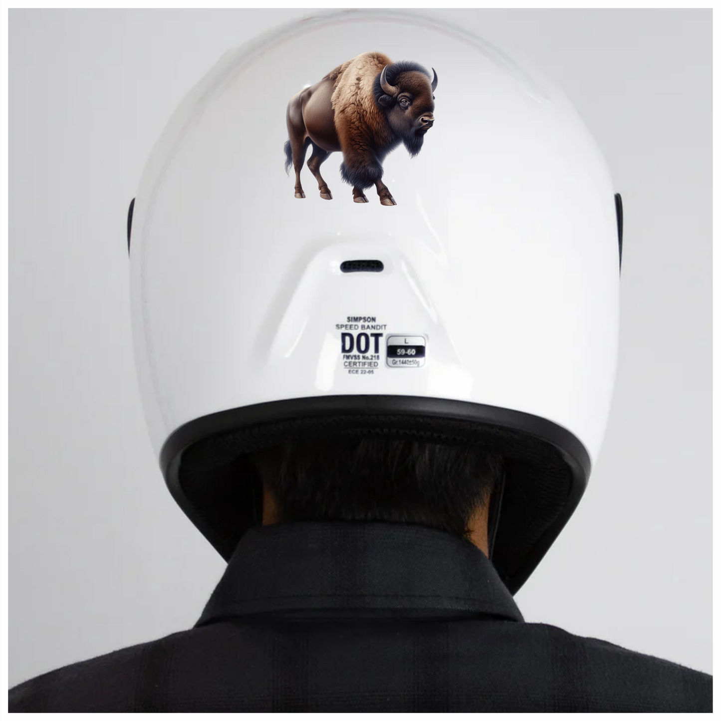 Brown Bison American Plains Strong Vinyl Sticker Decal