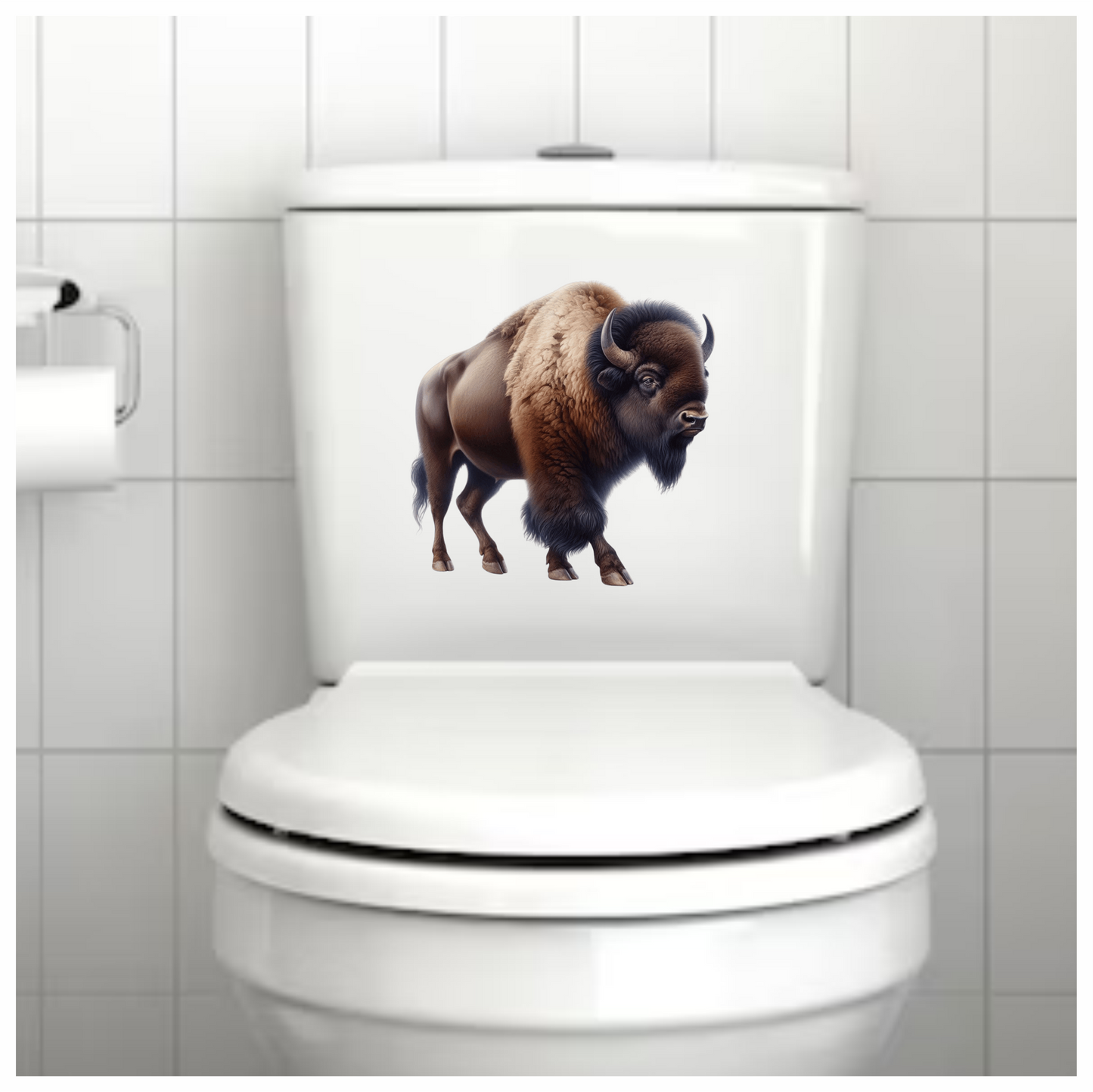 Brown Bison American Plains Strong Vinyl Sticker Decal