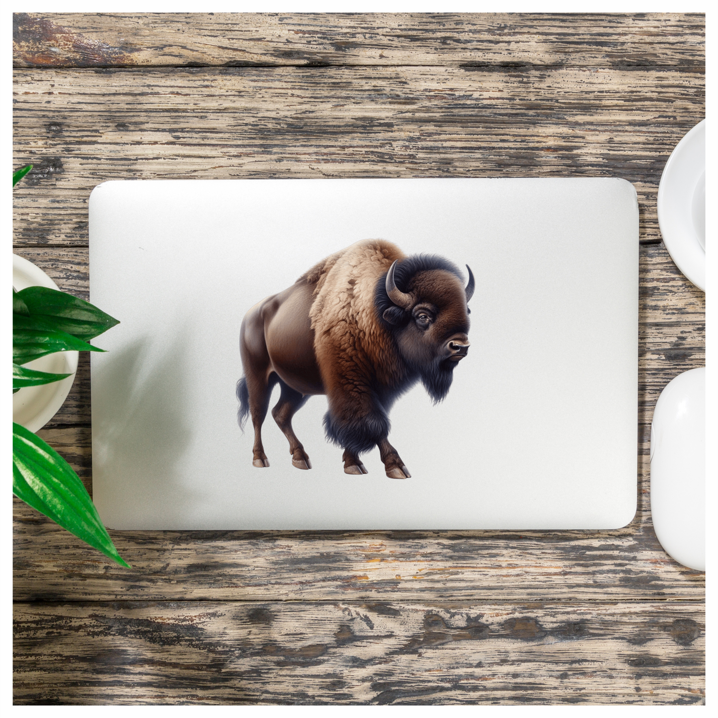 Brown Bison American Plains Strong Vinyl Sticker Decal