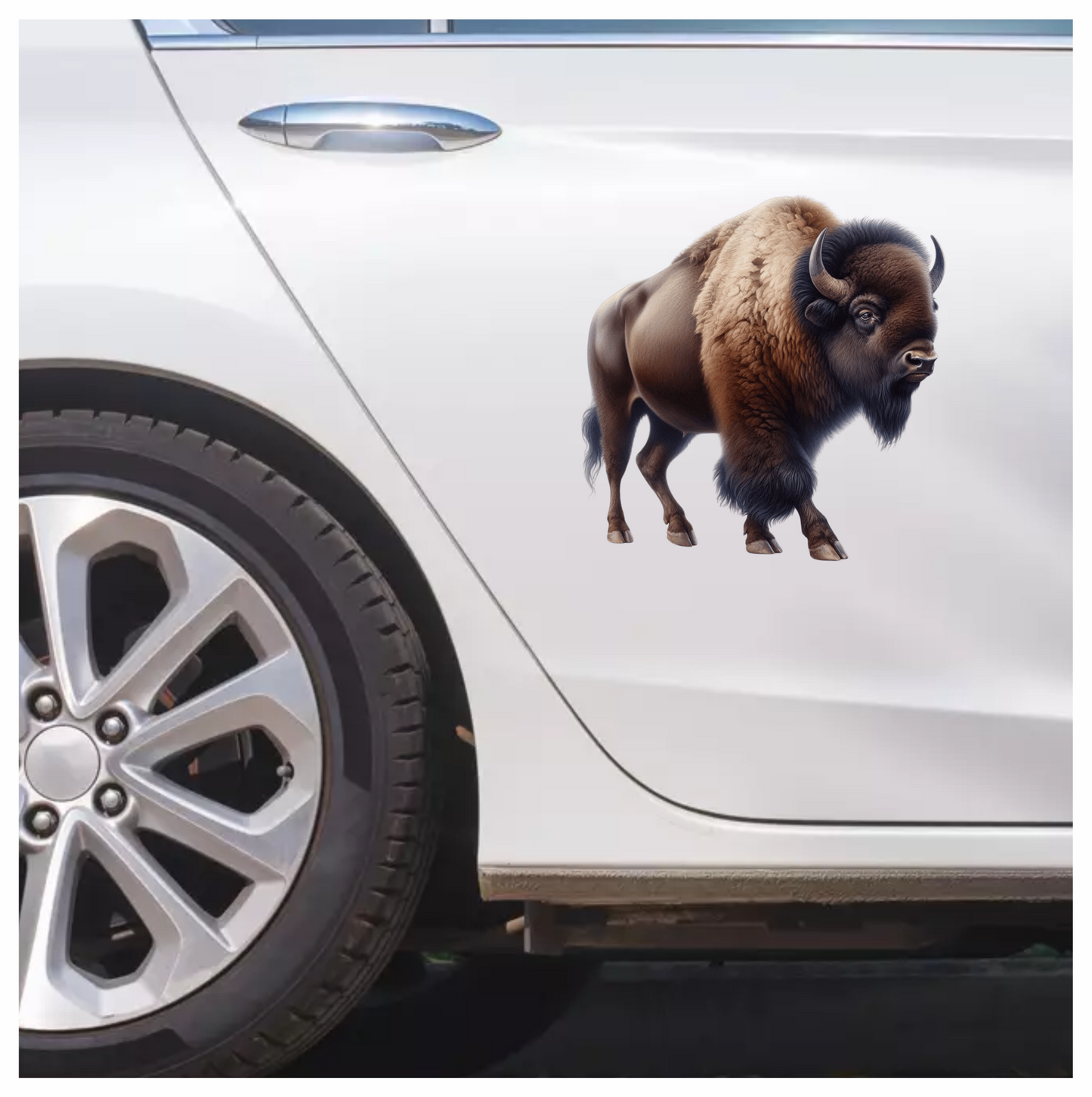Brown Bison American Plains Strong Vinyl Sticker Decal