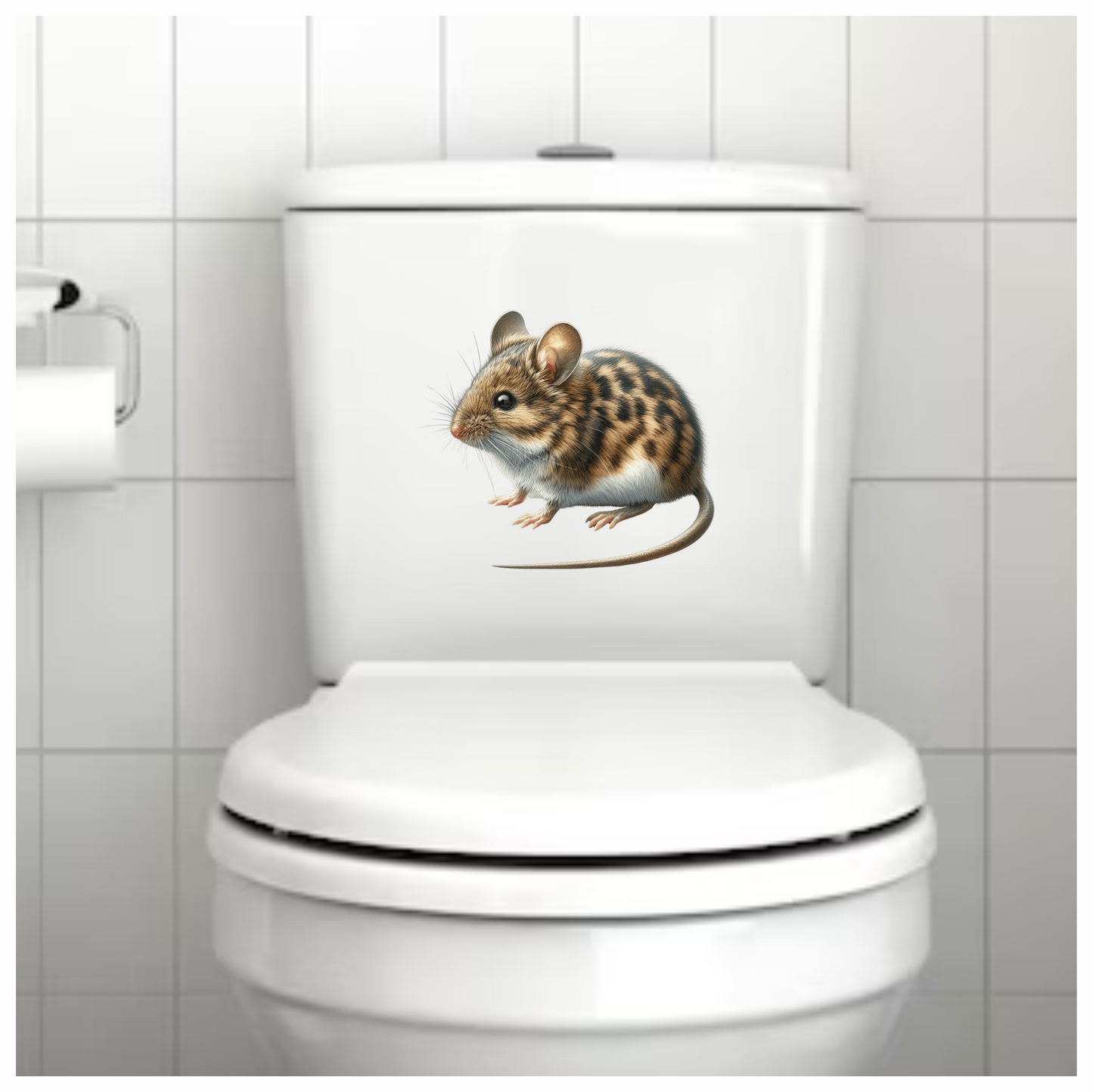 Brown Mouse Striped Rodent Small Cute Vinyl Sticker Decal