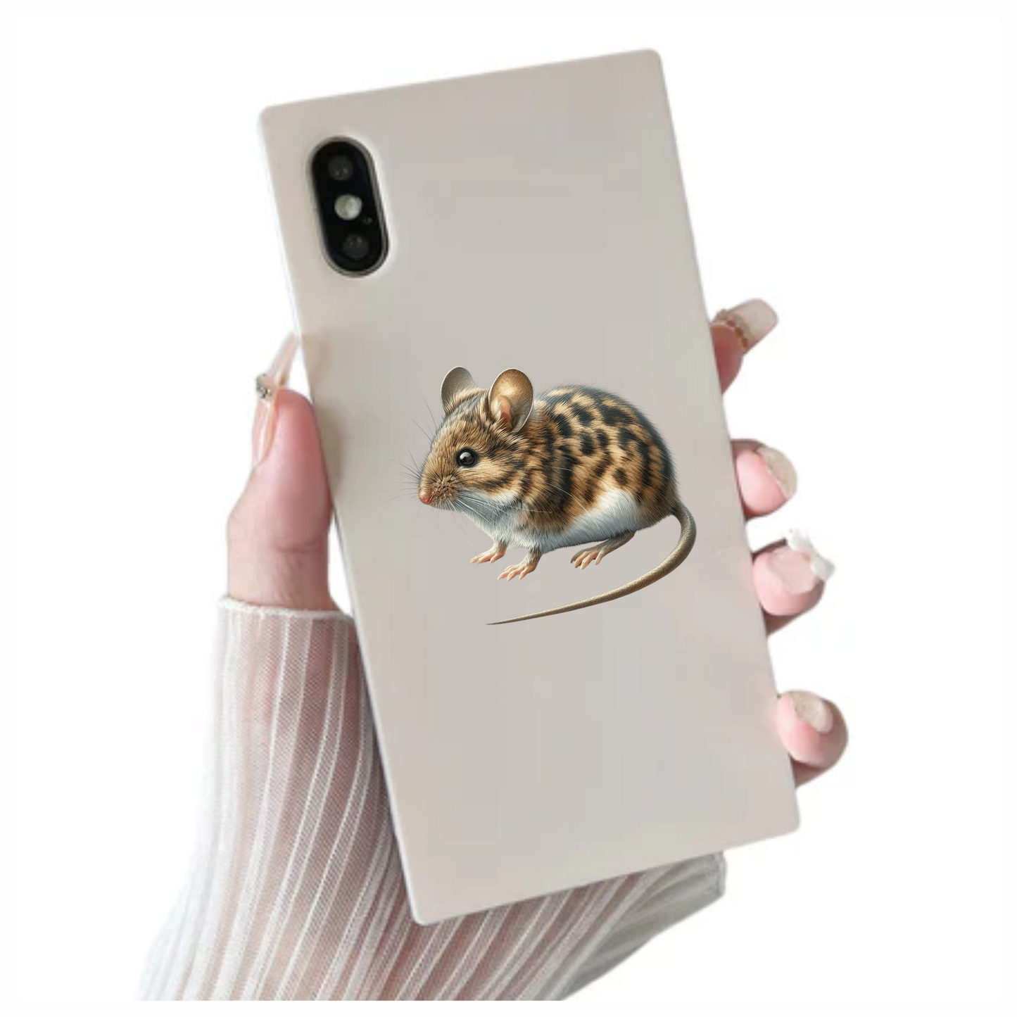 Brown Mouse Striped Rodent Small Cute Vinyl Sticker Decal