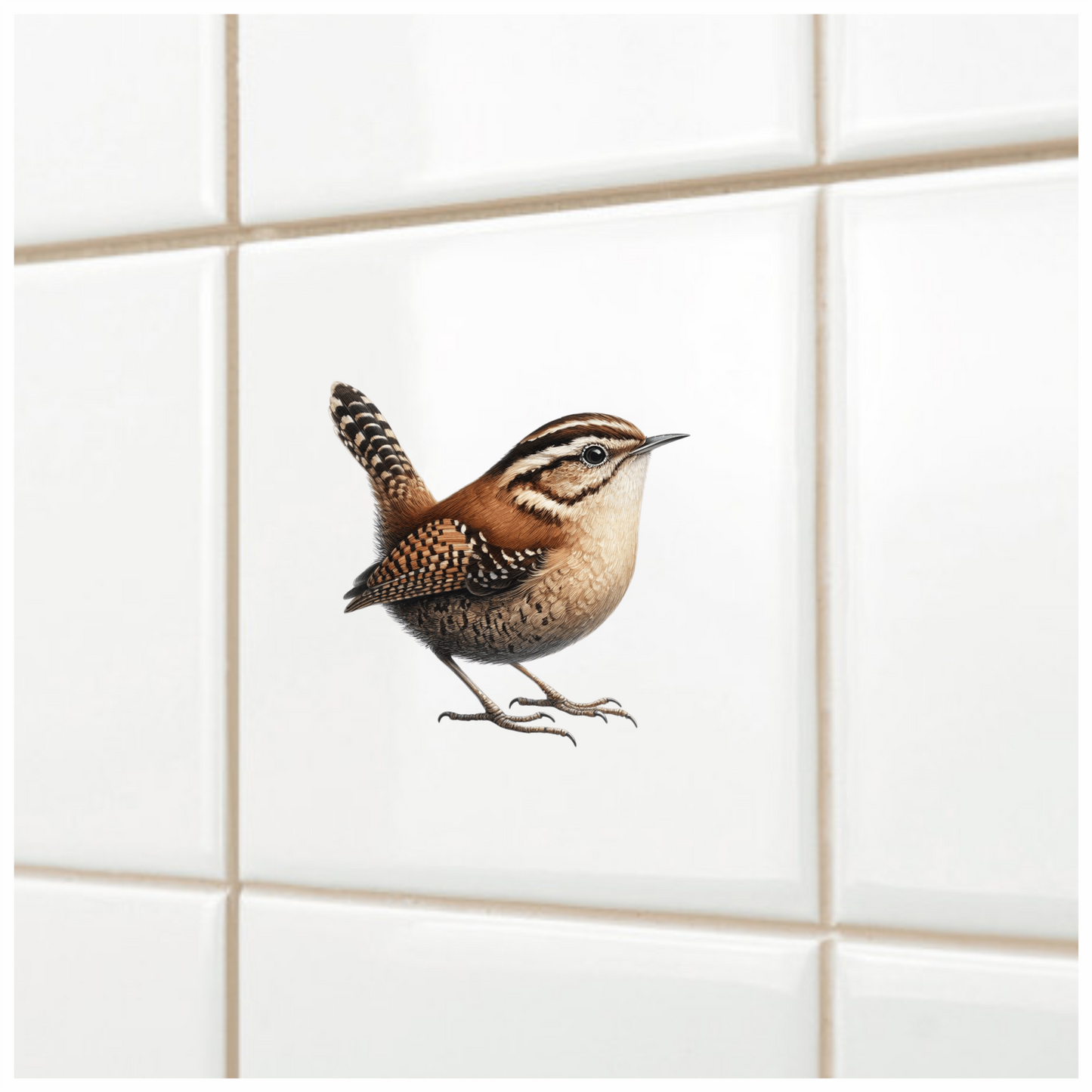 Brown Wren Small Bird Forest Vinyl Sticker Decal