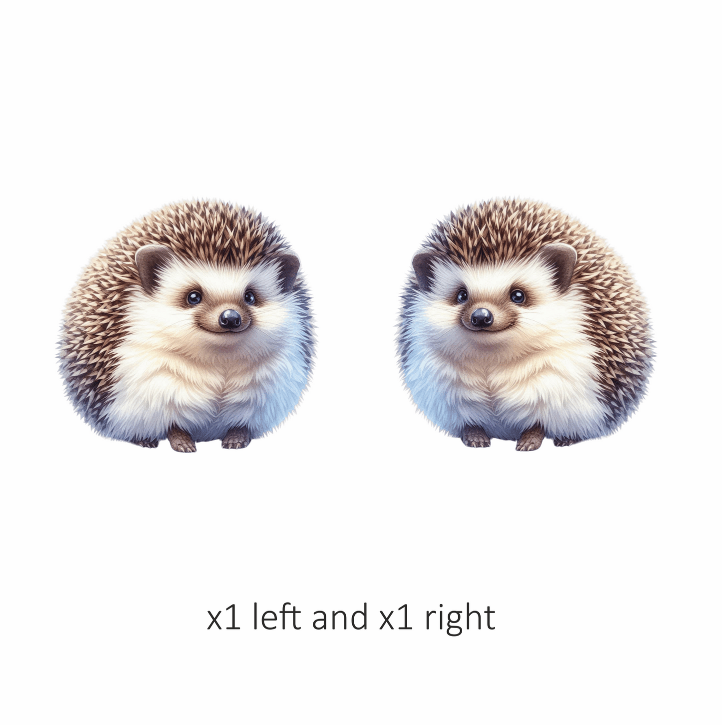 Brown White Cute Hedgehog Animal Vinyl Sticker Decal