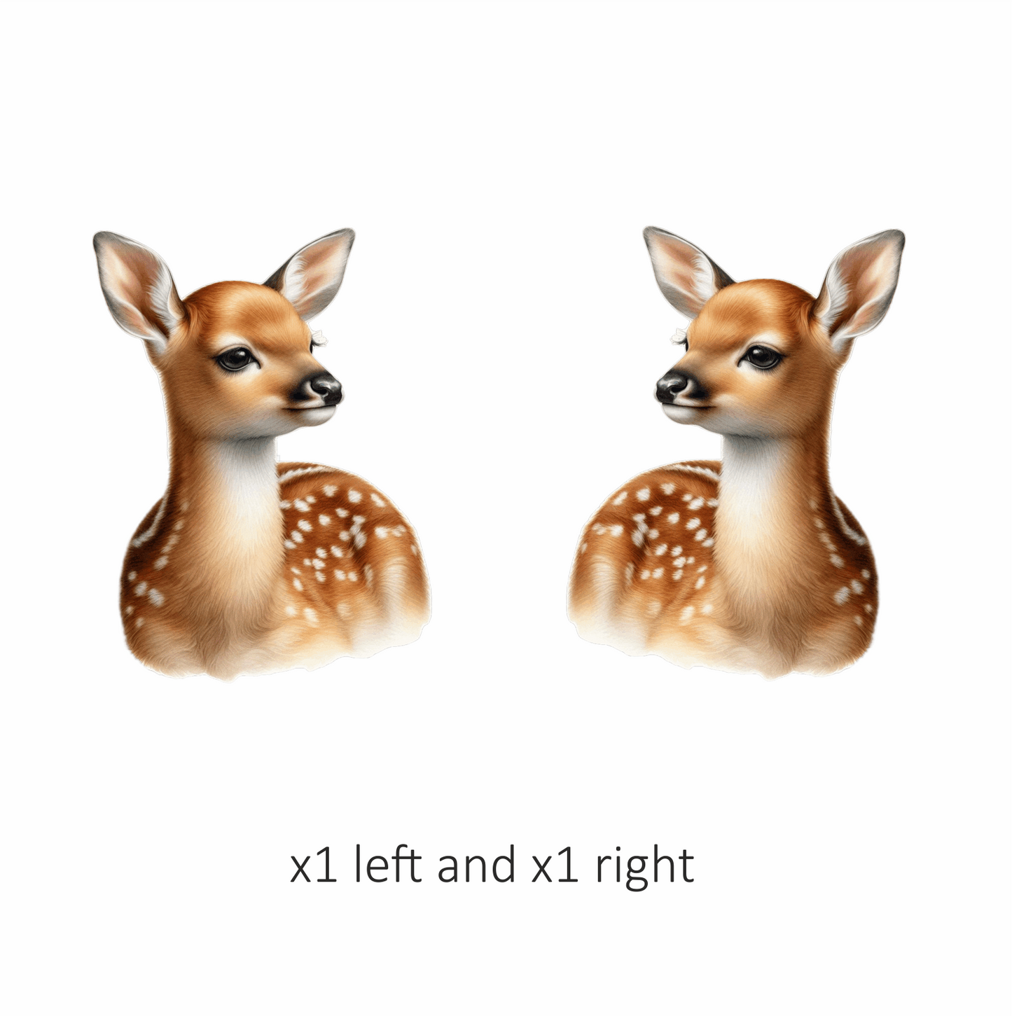 Brown Baby Deer Fawn Portrait Vinyl Sticker Decal