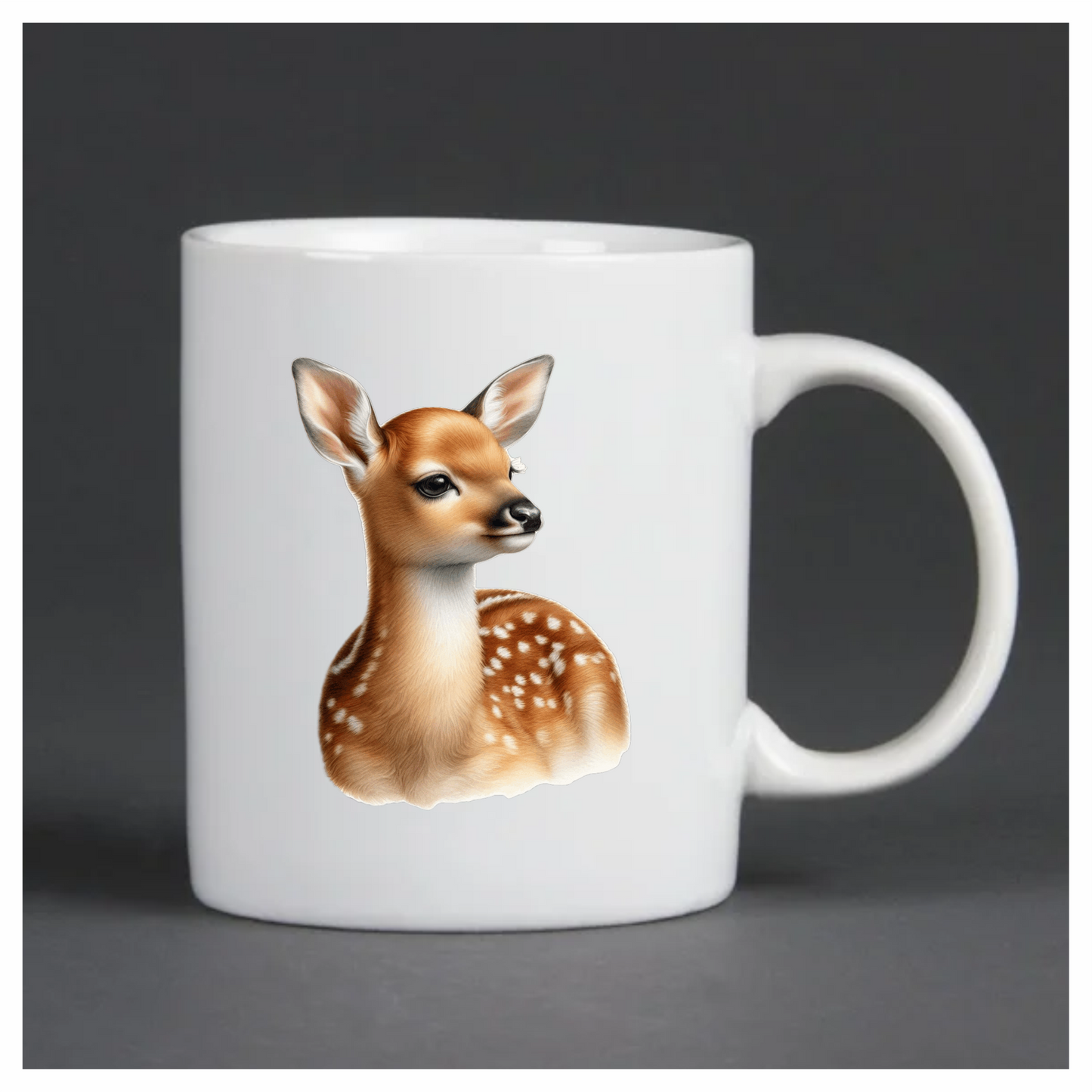 Brown Baby Deer Fawn Portrait Vinyl Sticker Decal