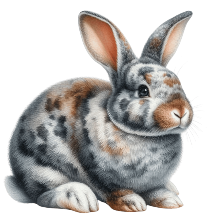 Grey White Brown Spotted Rabbit Vinyl Sticker Decal