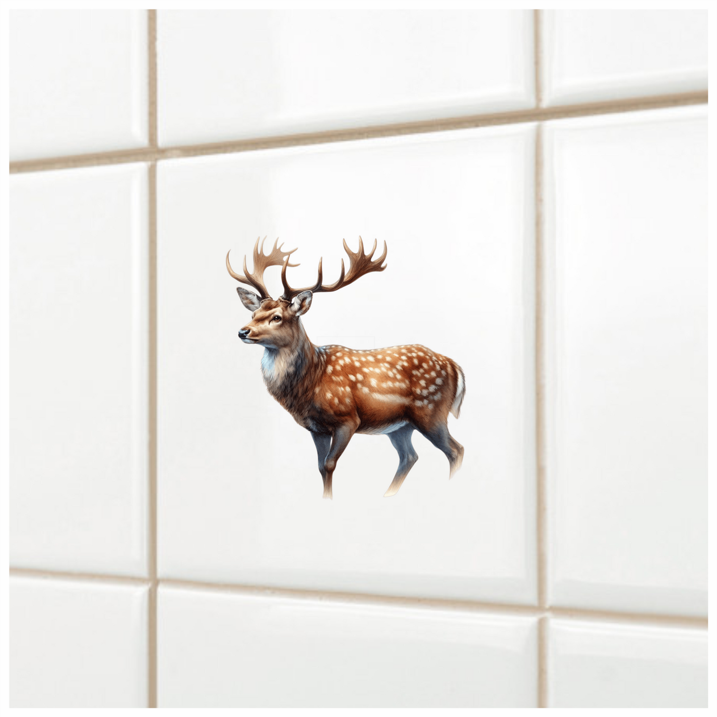 Brown Deer Spotted Sika Animal Vinyl Sticker Decal