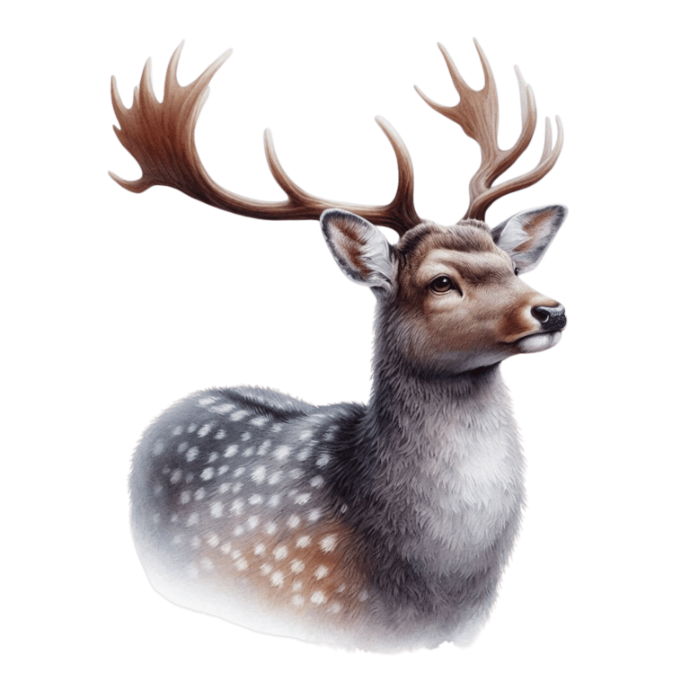 Brown Deer Spotted Antlers Forest Vinyl Sticker Decal
