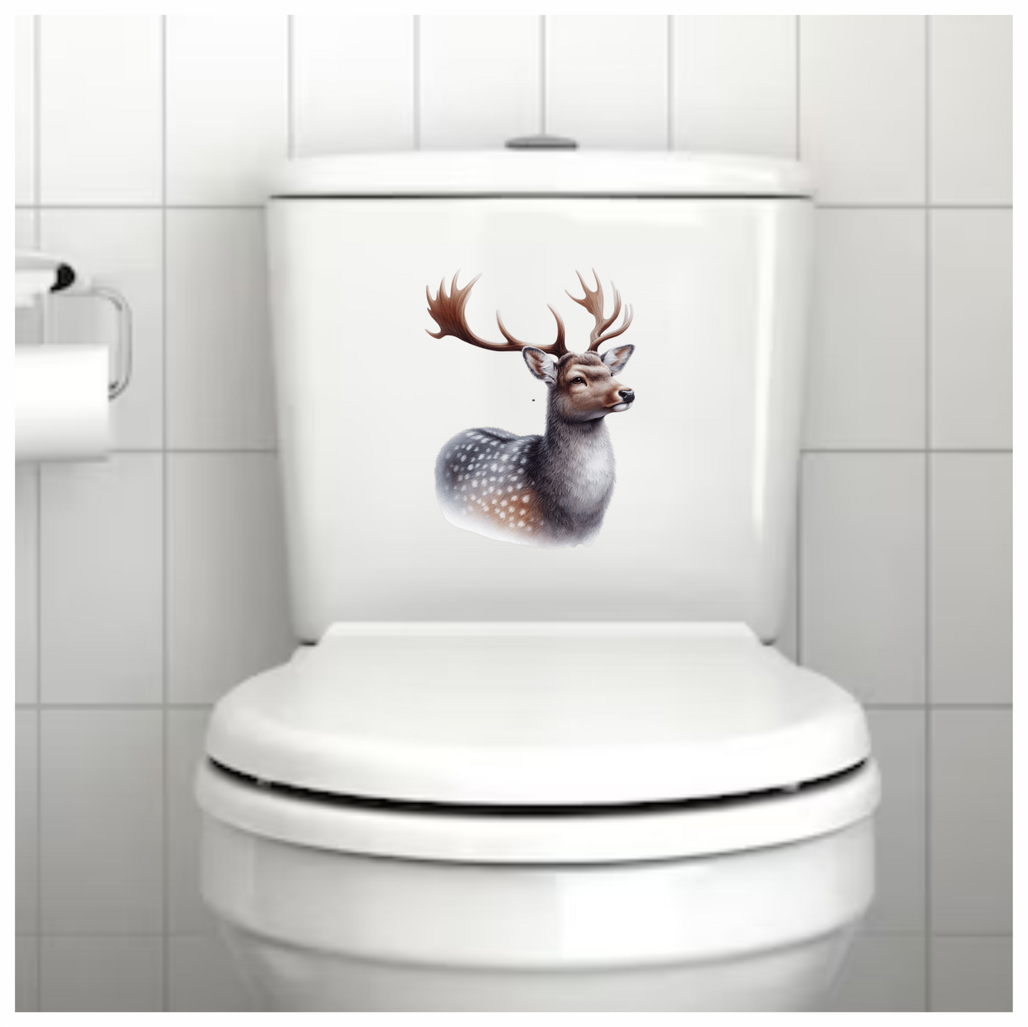 Brown Deer Spotted Antlers Forest Vinyl Sticker Decal