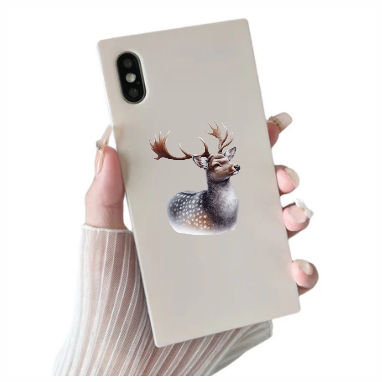 Brown Deer Spotted Antlers Forest Vinyl Sticker Decal