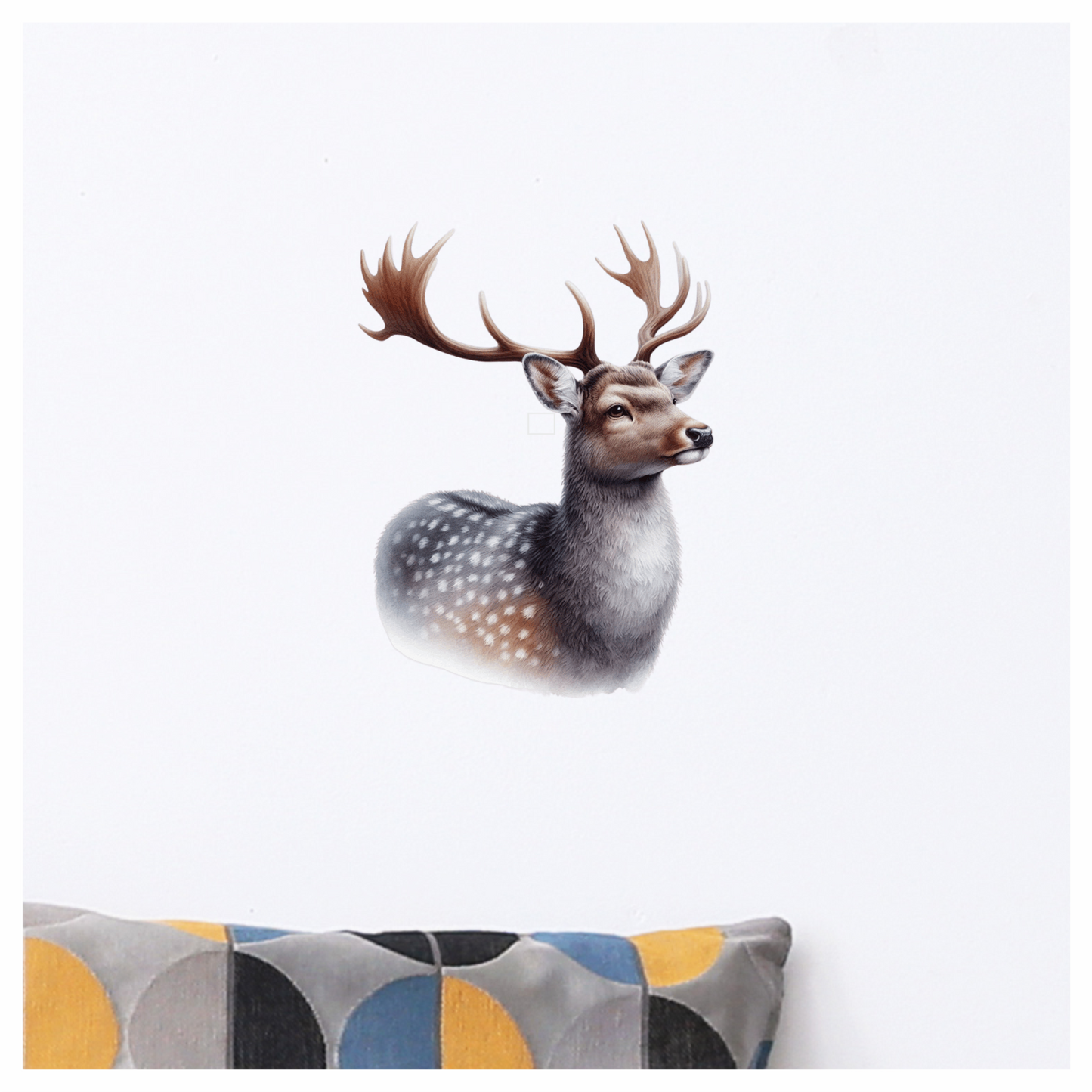 Brown Deer Spotted Antlers Forest Vinyl Sticker Decal