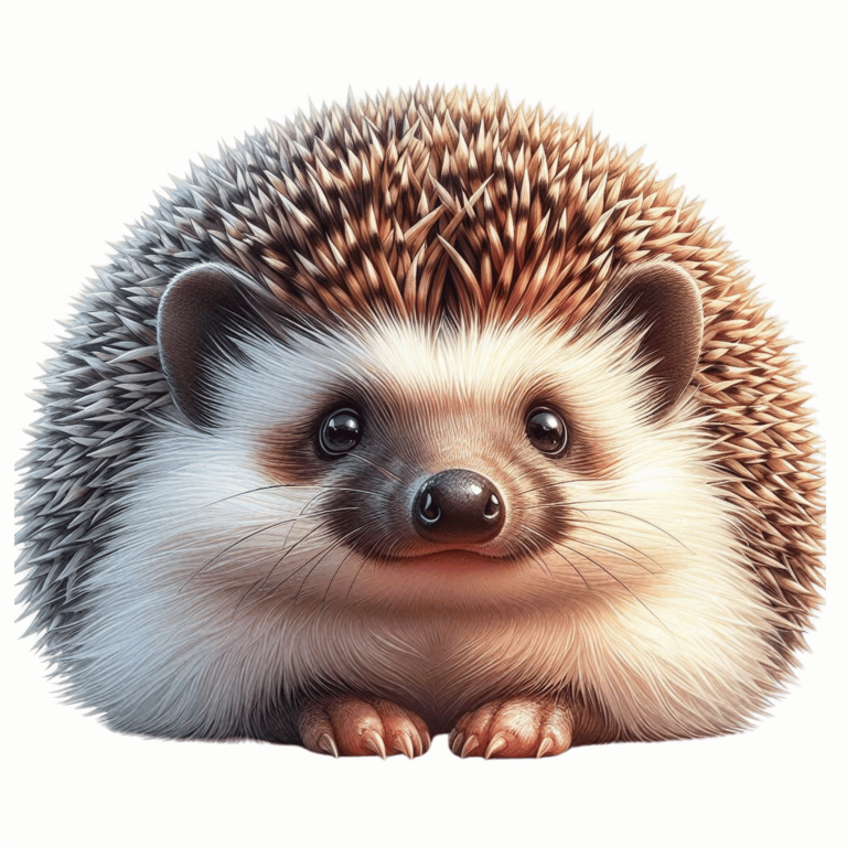 Brown Hedgehog Cute Round Animal Vinyl Sticker Decal