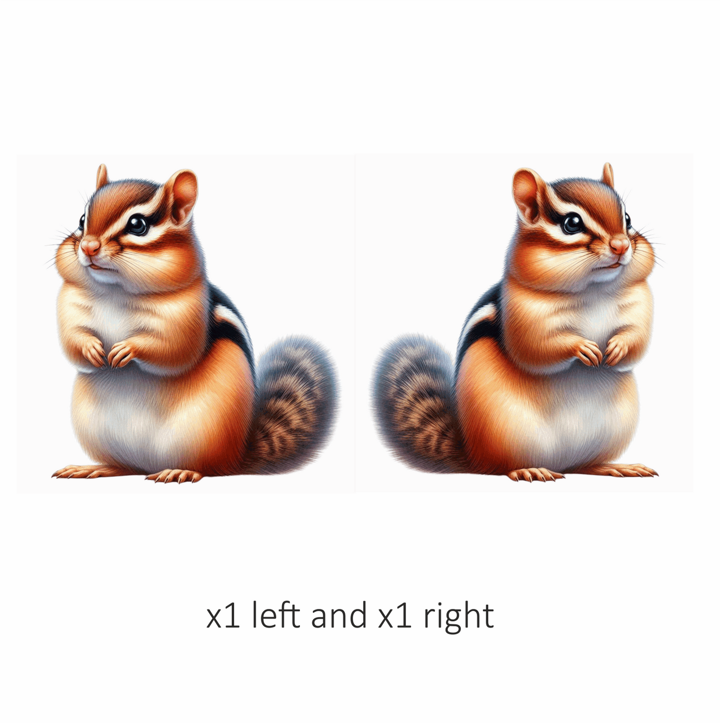 Brown Chipmunk Fluffy Tail Cute Vinyl Sticker Decal