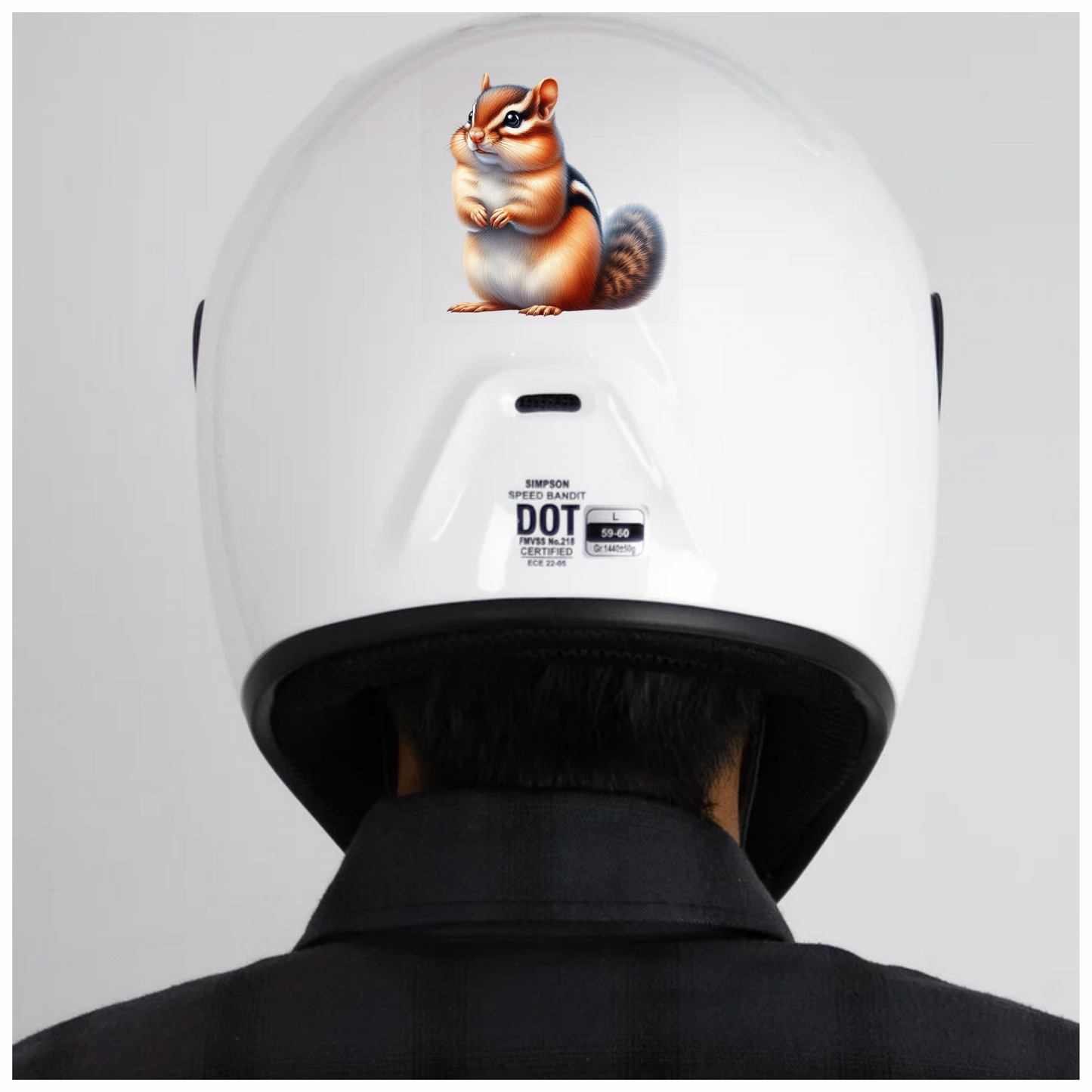 Brown Chipmunk Fluffy Tail Cute Vinyl Sticker Decal