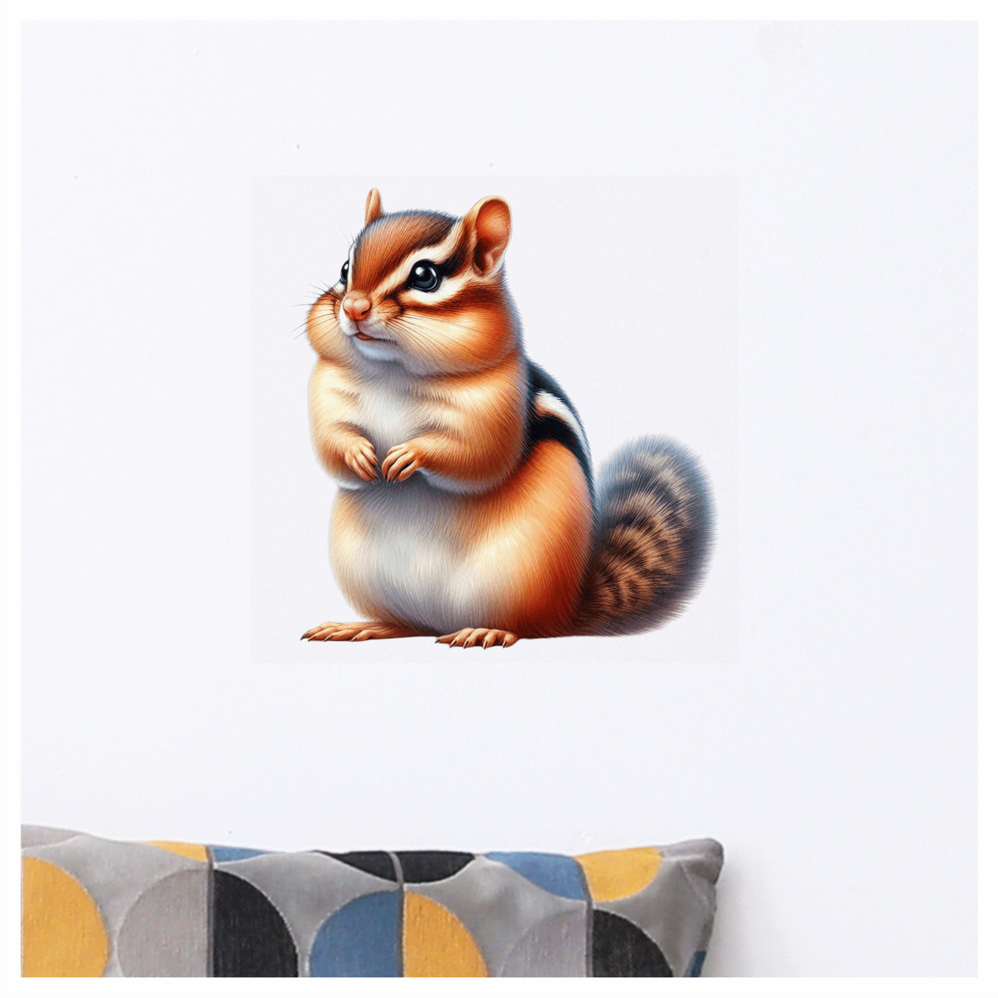 Brown Chipmunk Fluffy Tail Cute Vinyl Sticker Decal