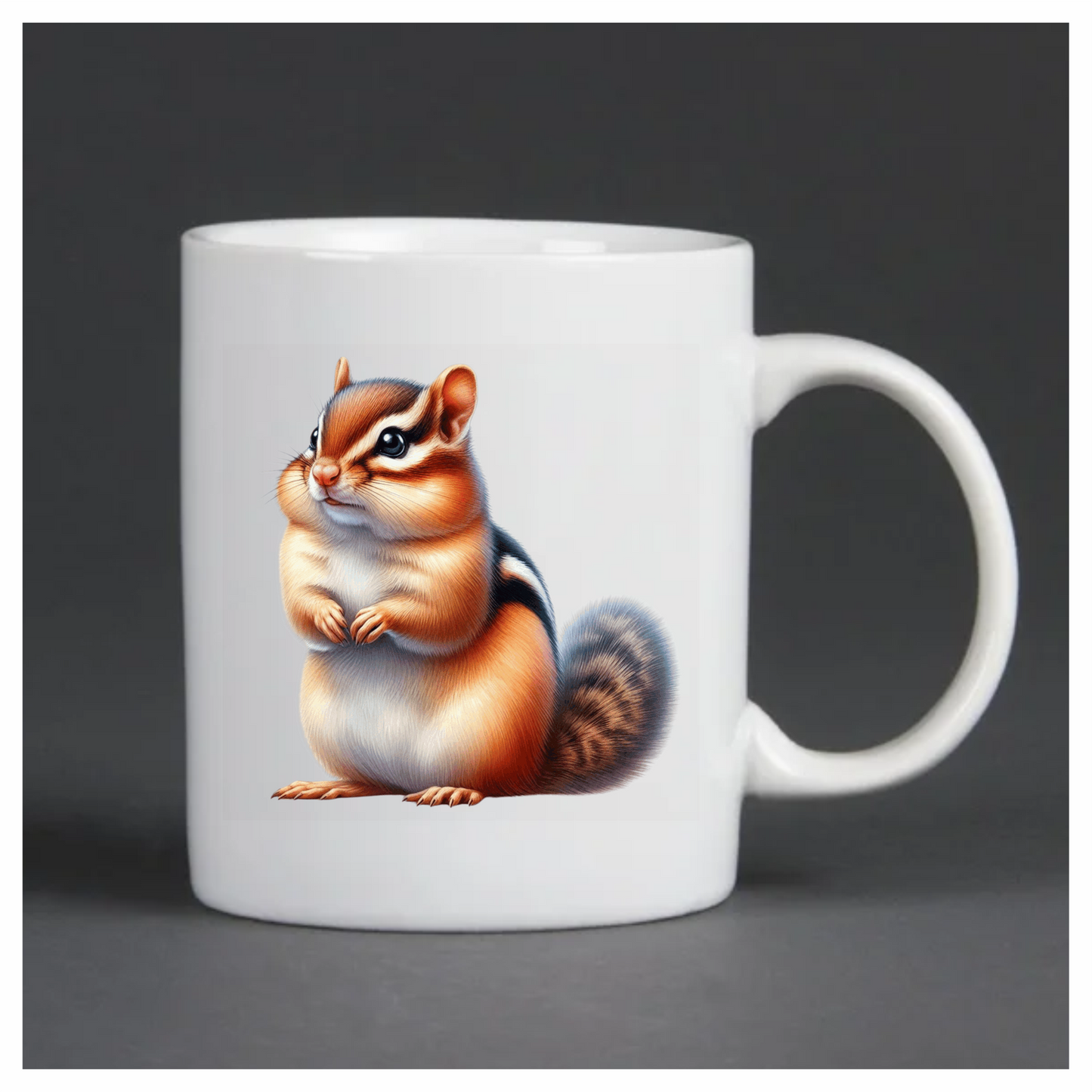 Brown Chipmunk Fluffy Tail Cute Vinyl Sticker Decal