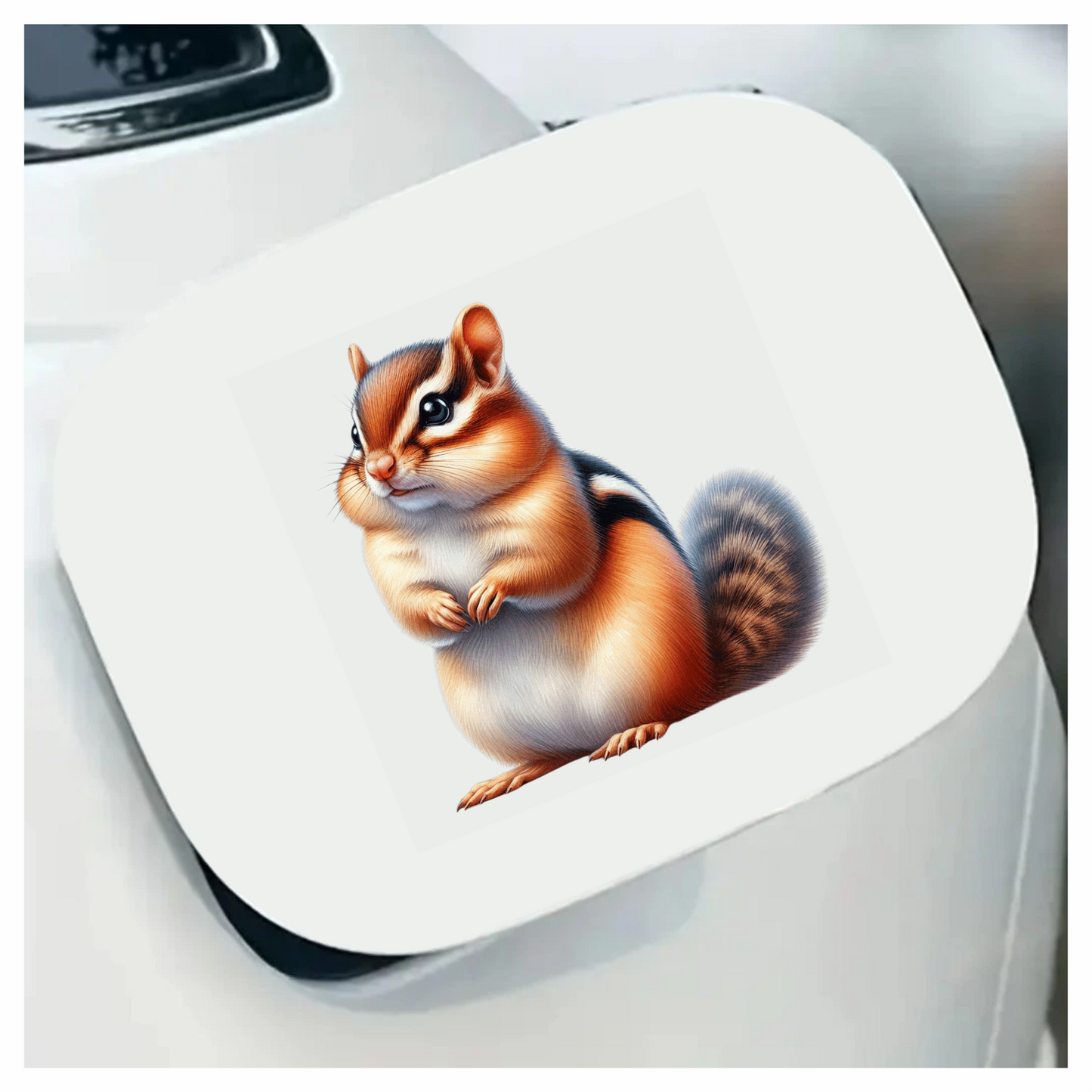 Brown Chipmunk Fluffy Tail Cute Vinyl Sticker Decal