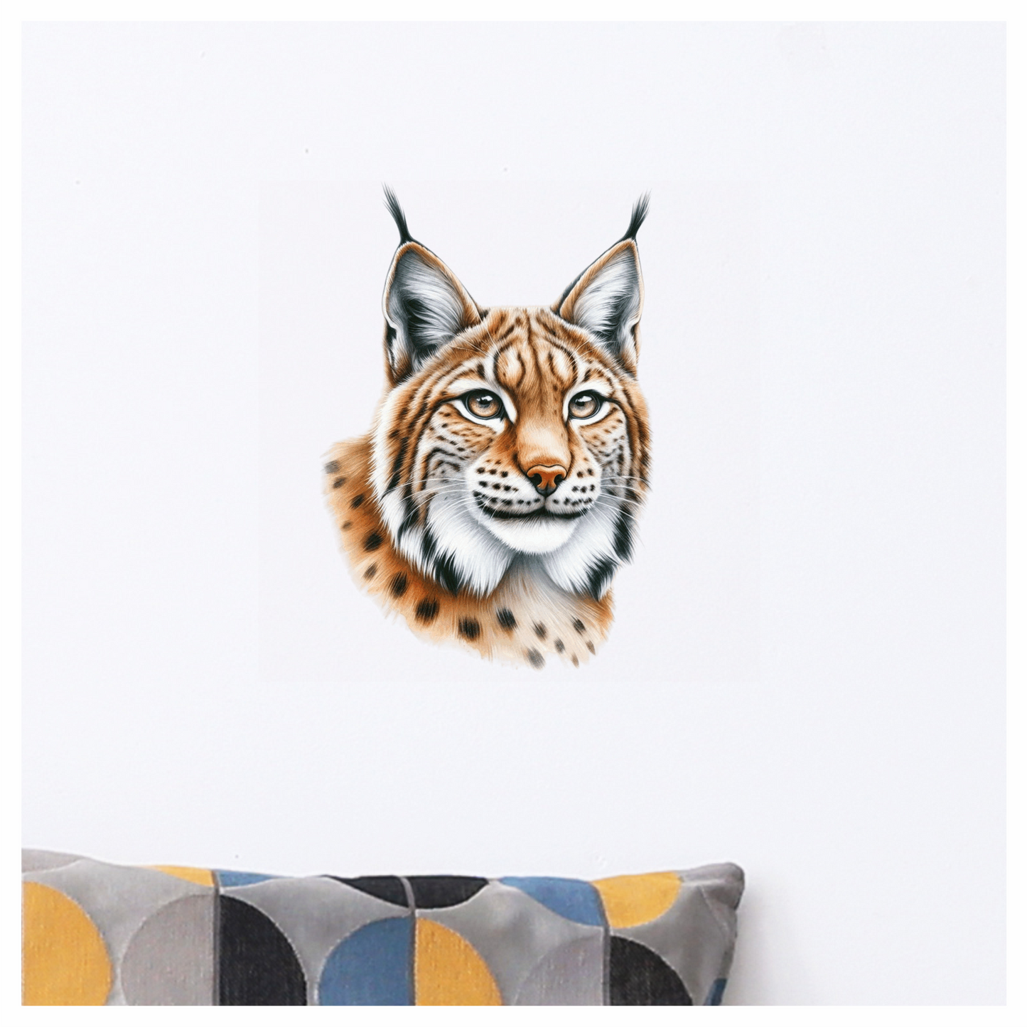 Brown Lynx Wildcat Realistic Art Vinyl Sticker Decal