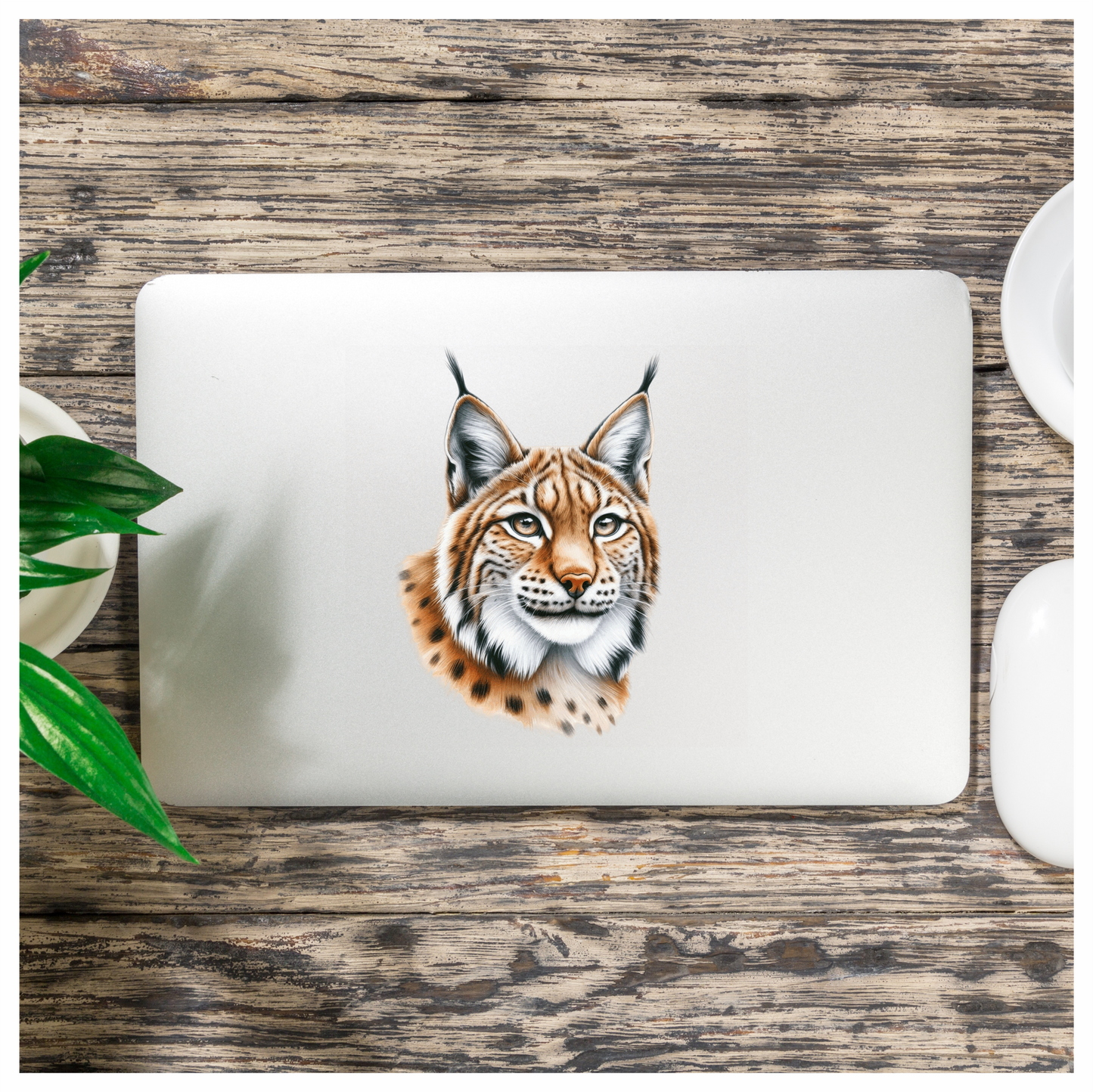 Brown Lynx Wildcat Realistic Art Vinyl Sticker Decal