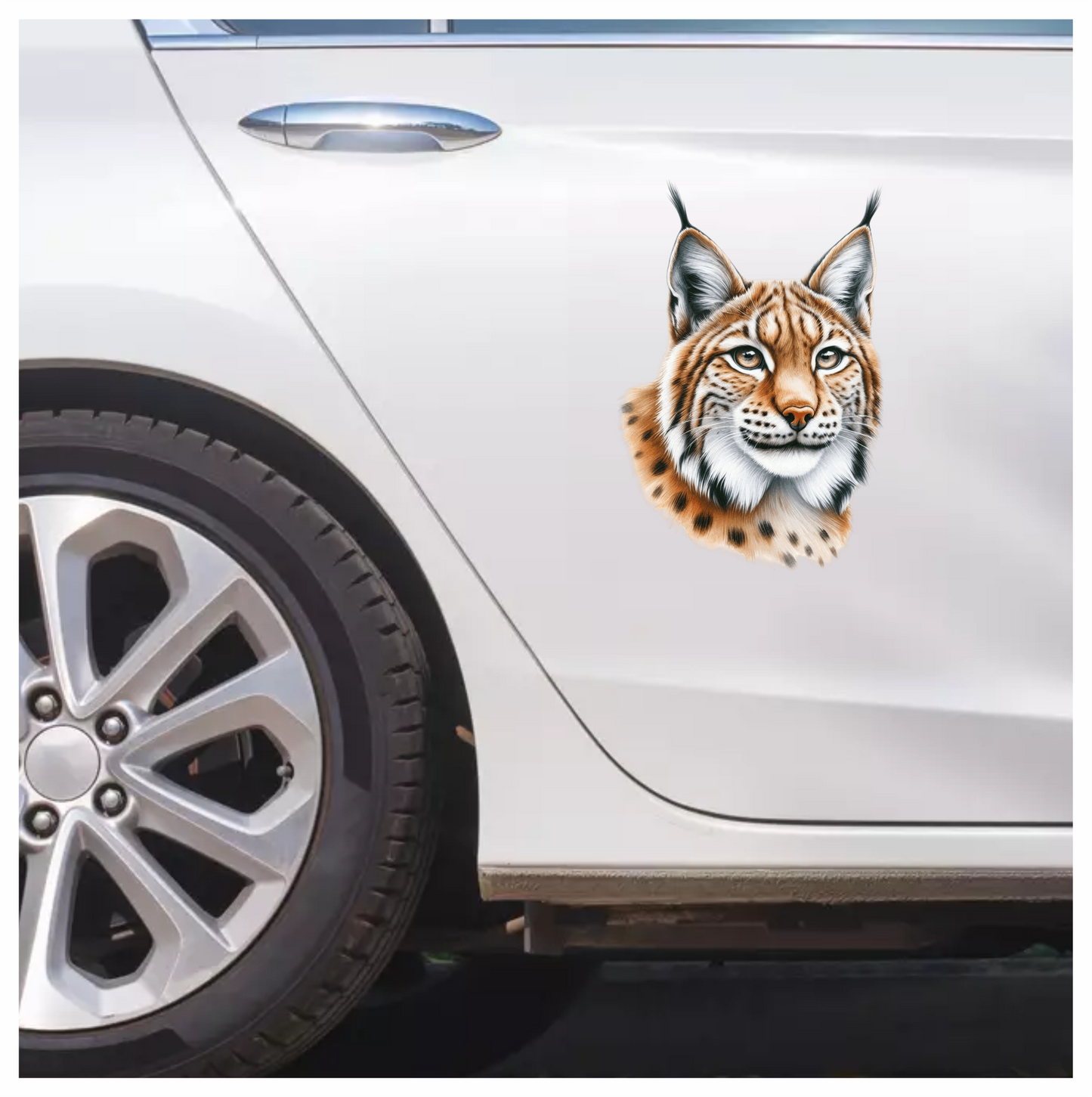 Brown Lynx Wildcat Realistic Art Vinyl Sticker Decal