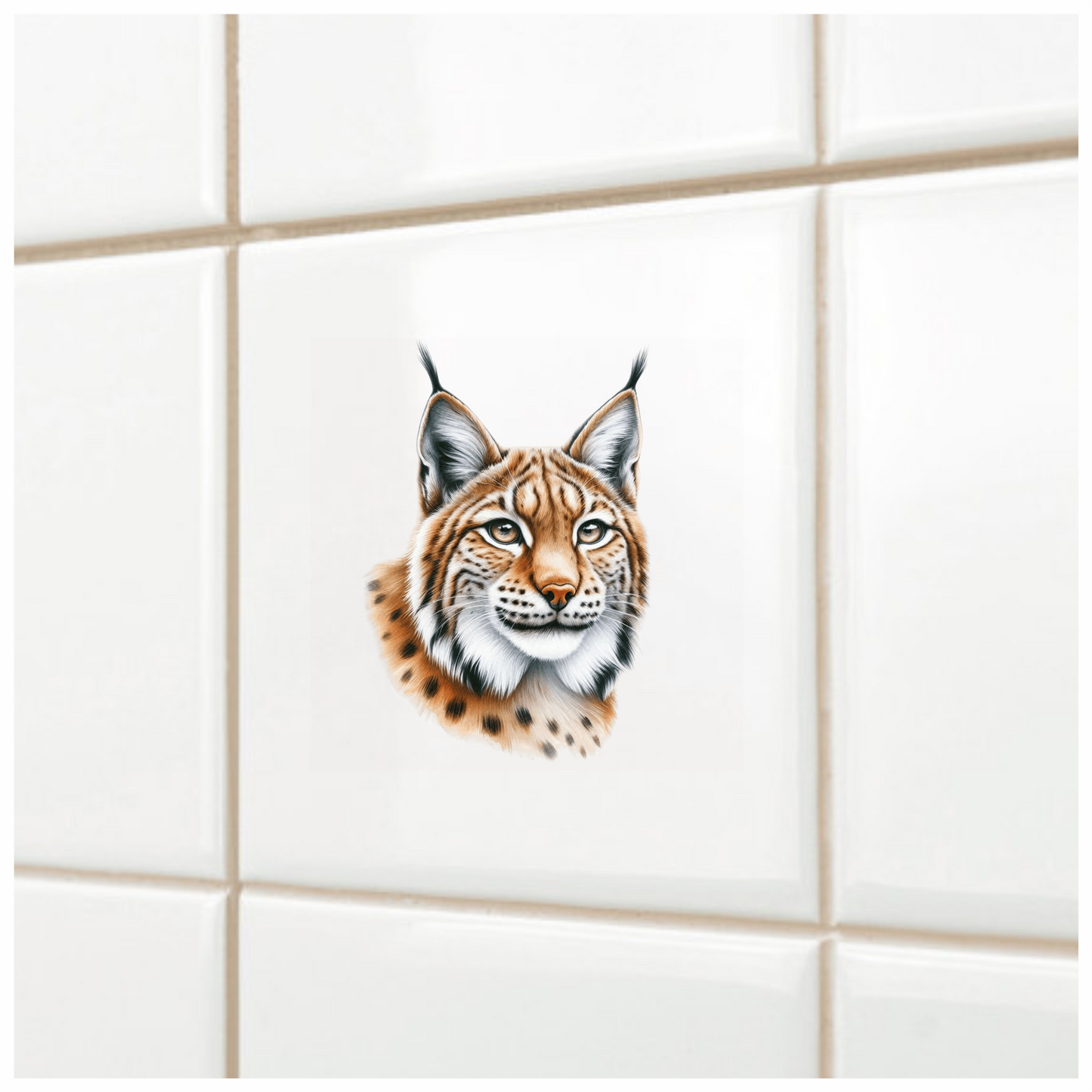 Brown Lynx Wildcat Realistic Art Vinyl Sticker Decal