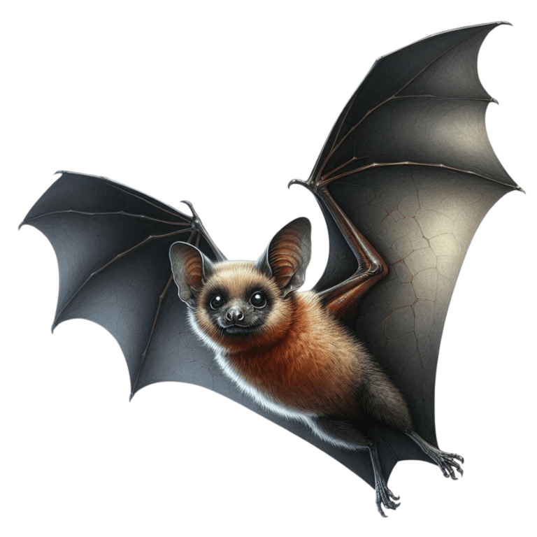 Brown Bat Flying Wings Spread Vinyl Sticker Decal