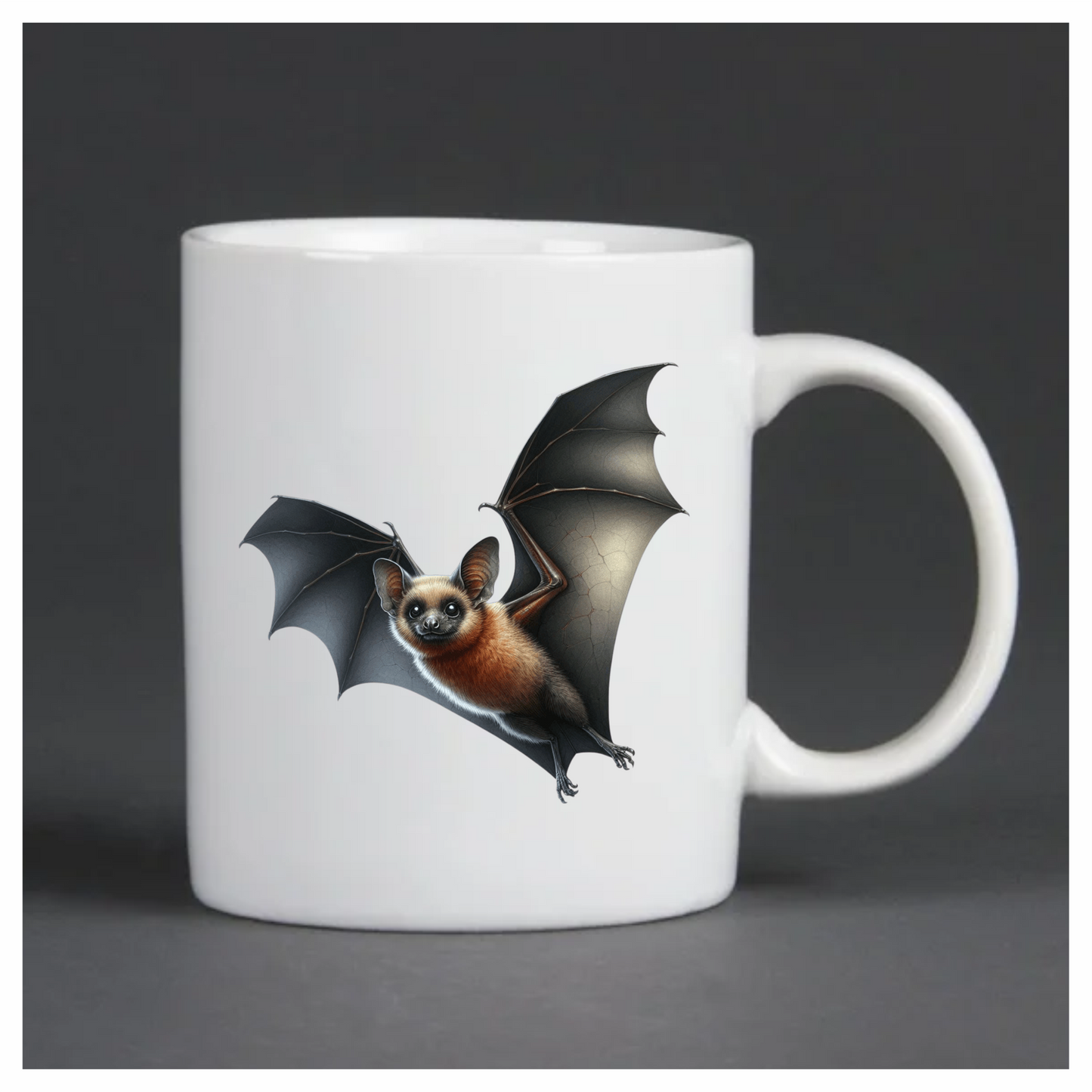 Brown Bat Flying Wings Spread Vinyl Sticker Decal