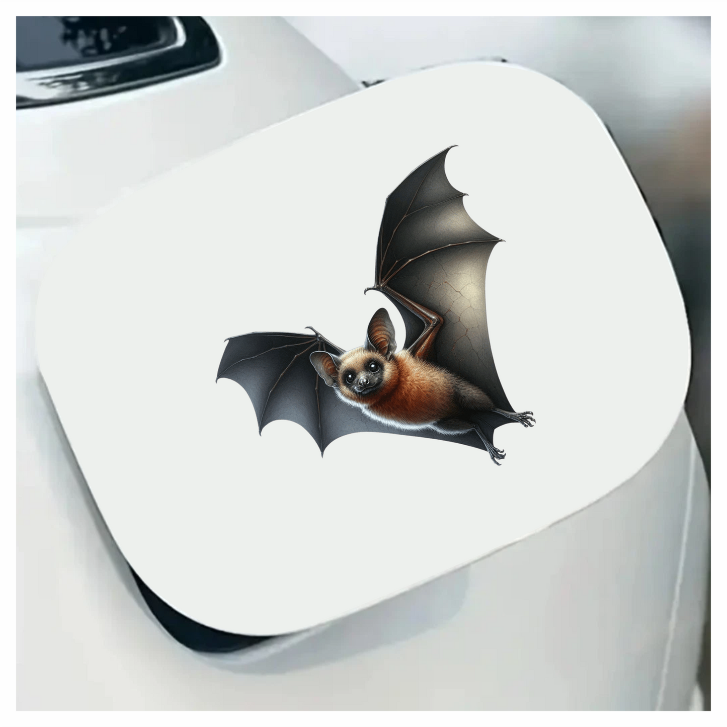 Brown Bat Flying Wings Spread Vinyl Sticker Decal