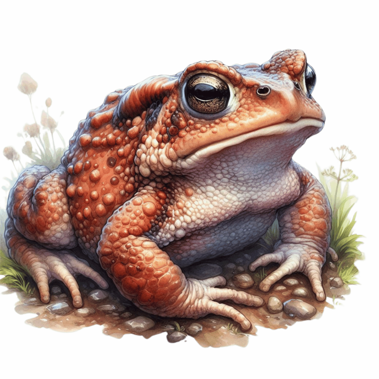 Orange Toad Rocky Ground Nature Vinyl Sticker Decal