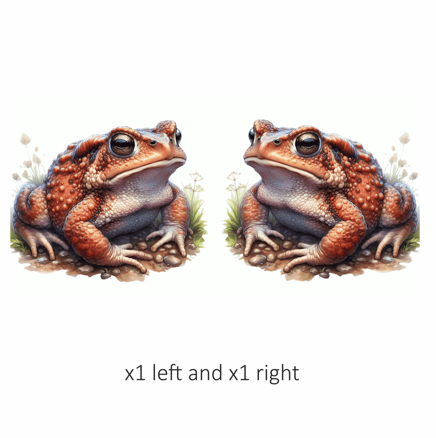 Orange Toad Rocky Ground Nature Vinyl Sticker Decal