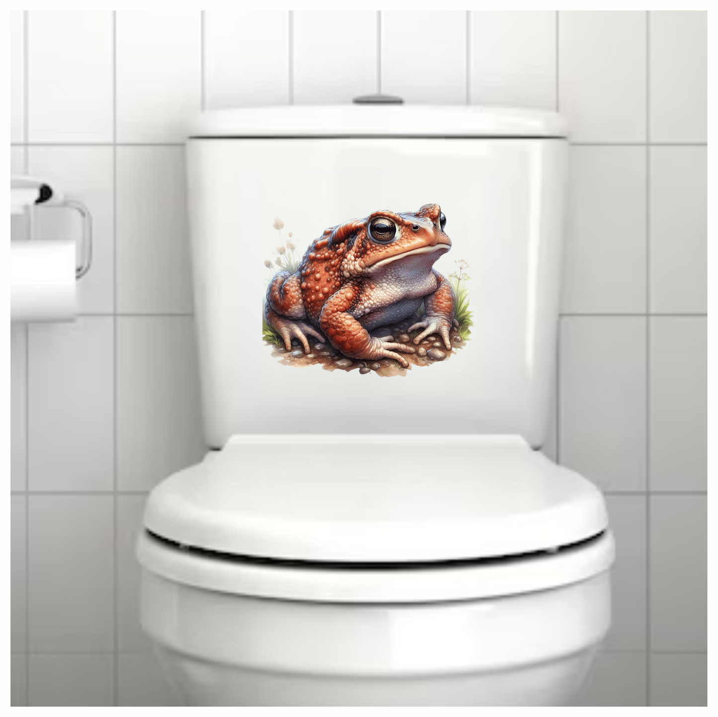 Orange Toad Rocky Ground Nature Vinyl Sticker Decal